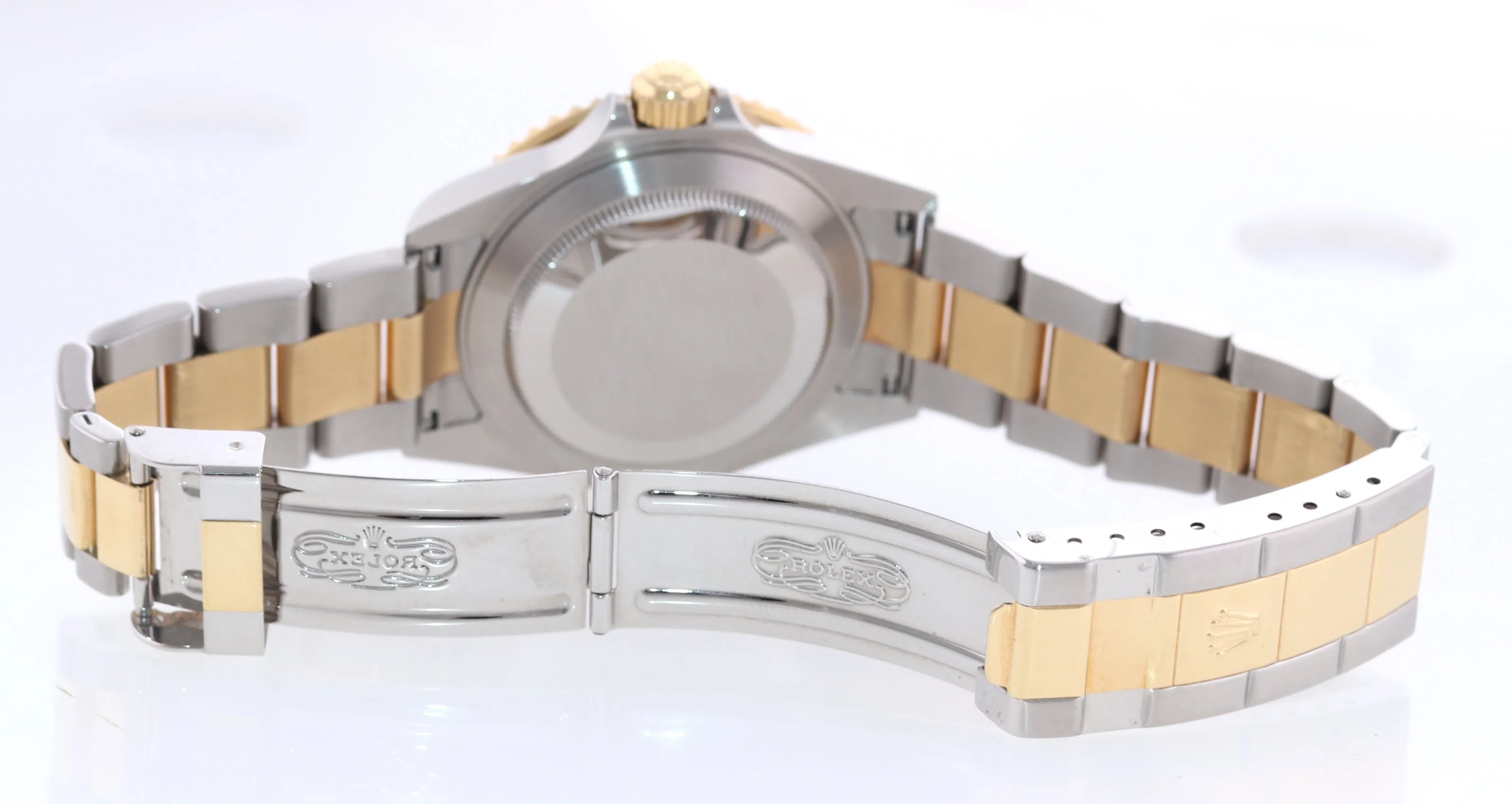 2008 Papers Rehaut Rolex Submariner 16613 Gold Steel Black Watch Box Gold Buckle