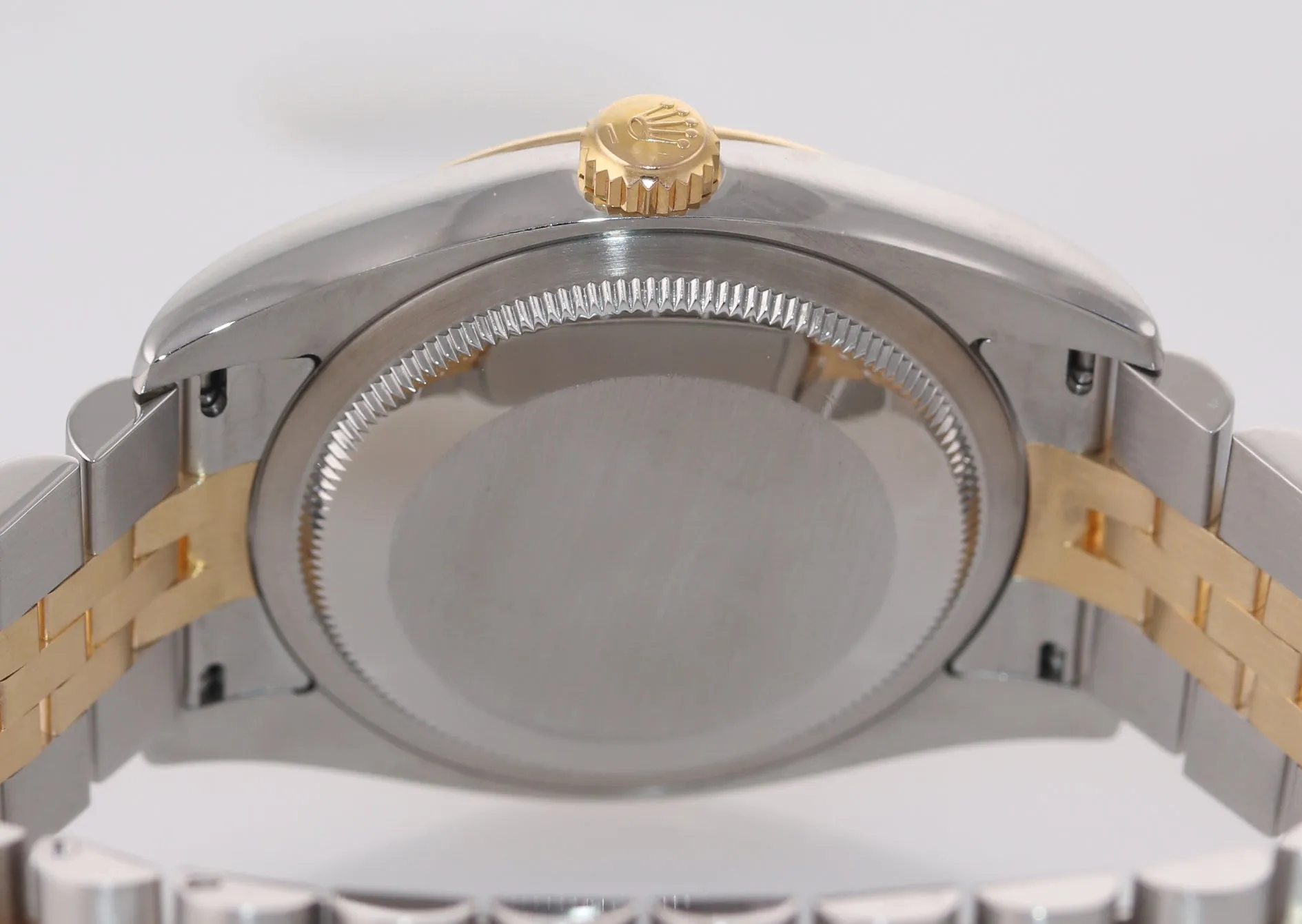 2008 PAPERS Rolex DateJust Jubilee 36mm Diamond 116233 Gold Two Tone Watch Box