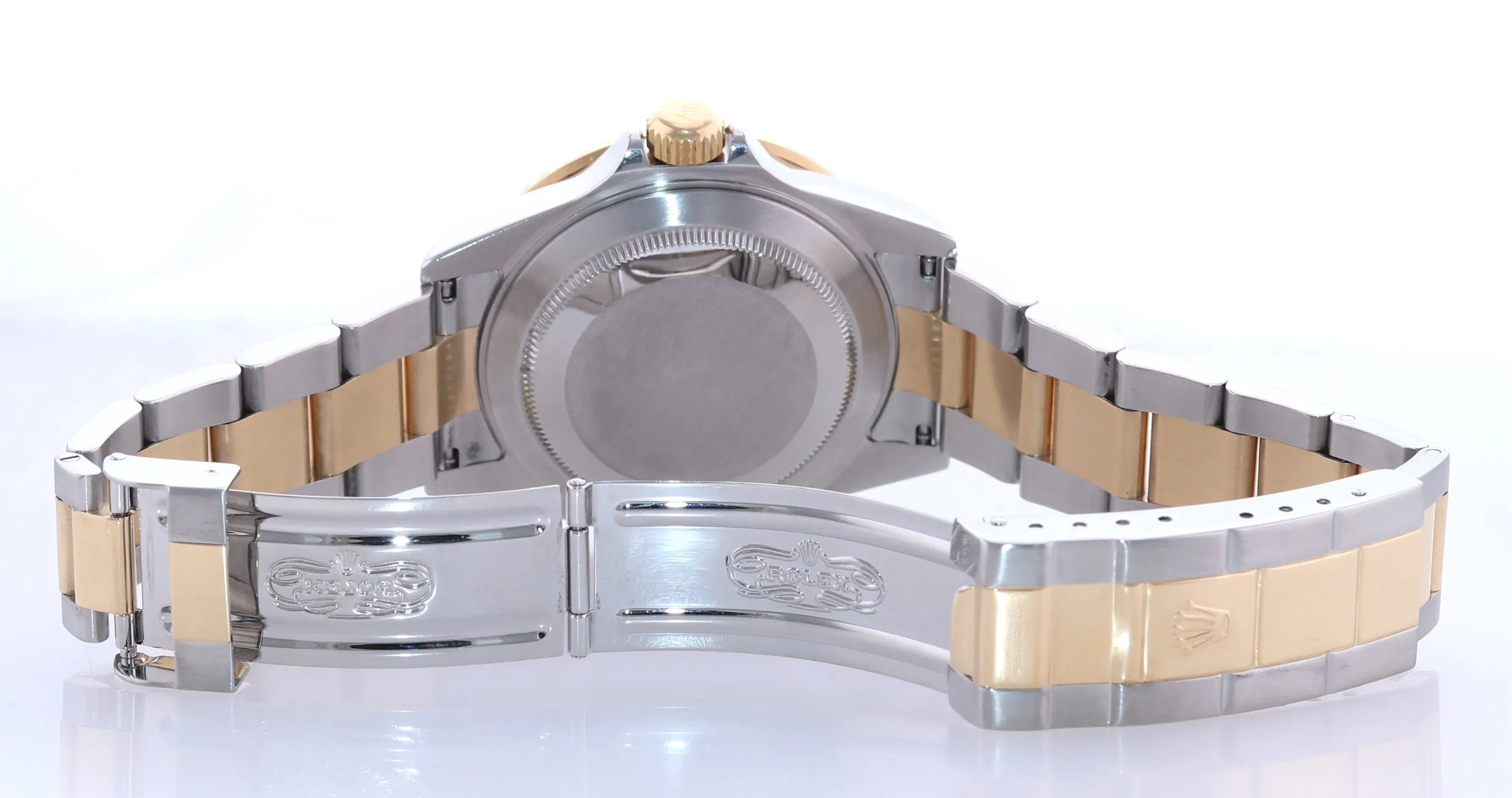 2008 PAPERS Rolex Submariner 16613 Two Tone Steel 18k Yellow Gold Blue 40mm Watch