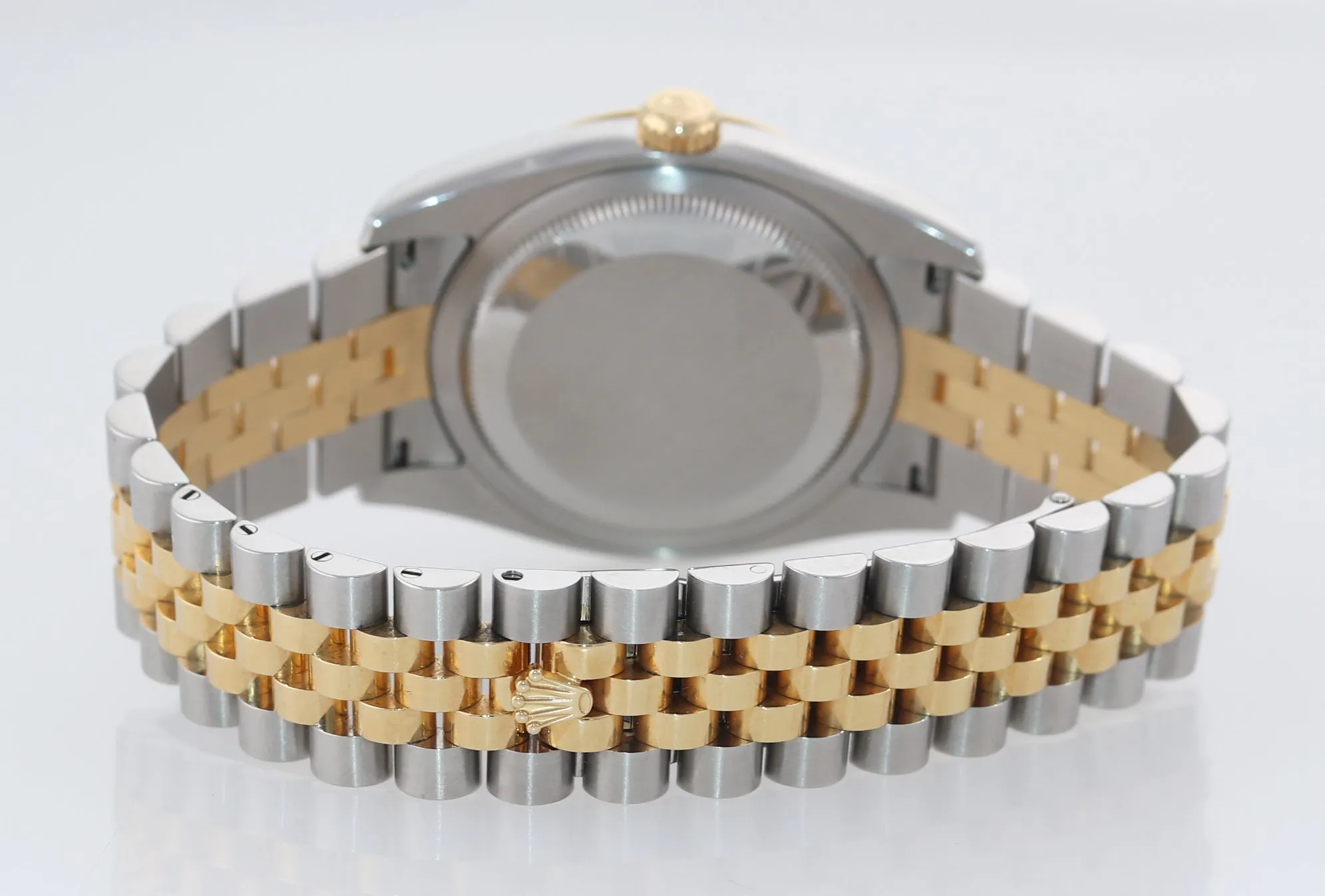 2008 Rolex DateJust Super Jubilee 36mm White Roman 116233 18k Gold Watch Box