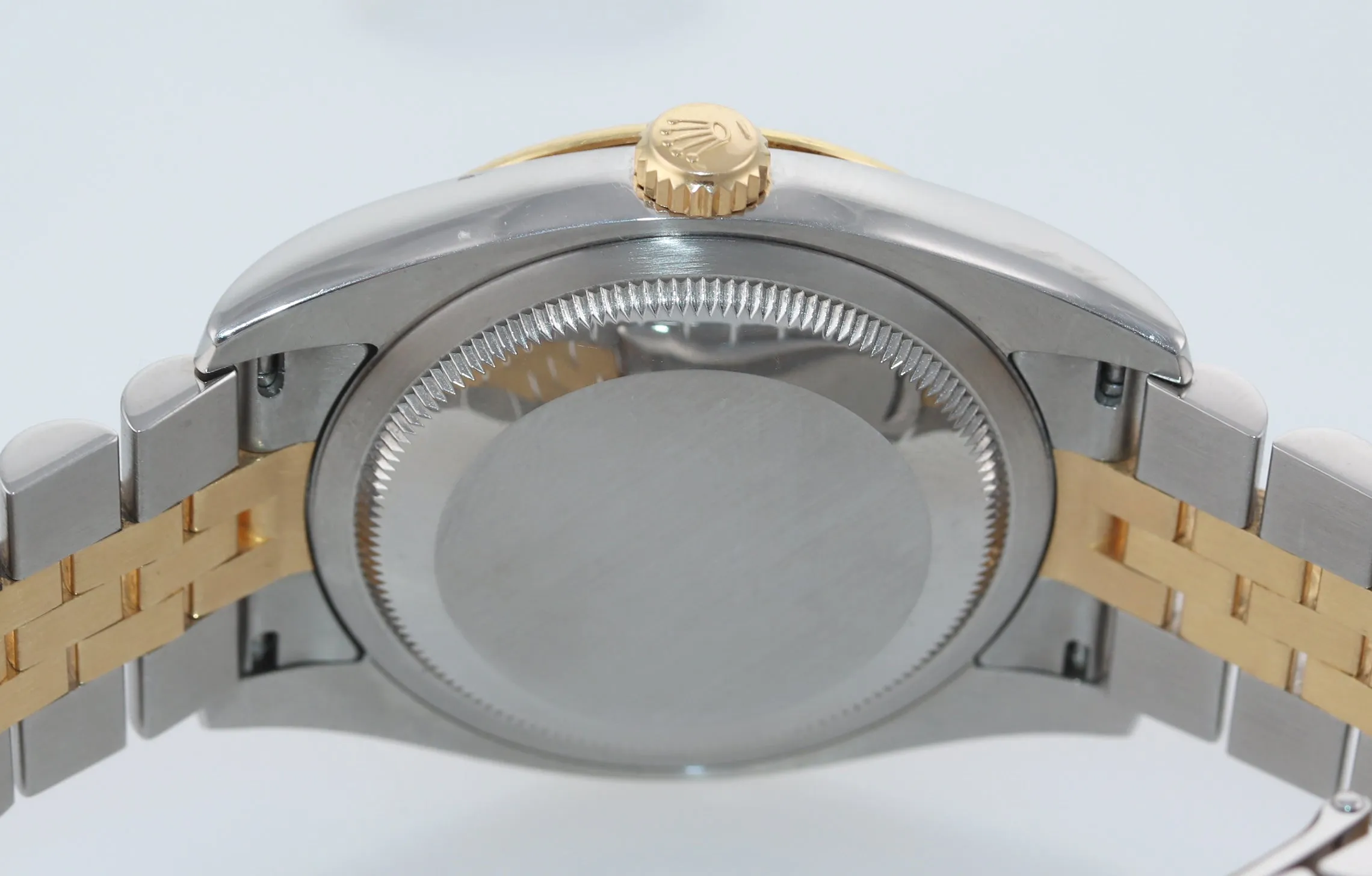 2008 Rolex DateJust Super Jubilee 36mm White Roman 116233 18k Gold Watch Box