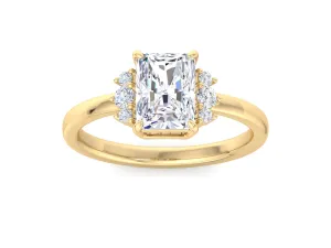 2.00CT Radiant Cut Lab Diamond Engagement Ring