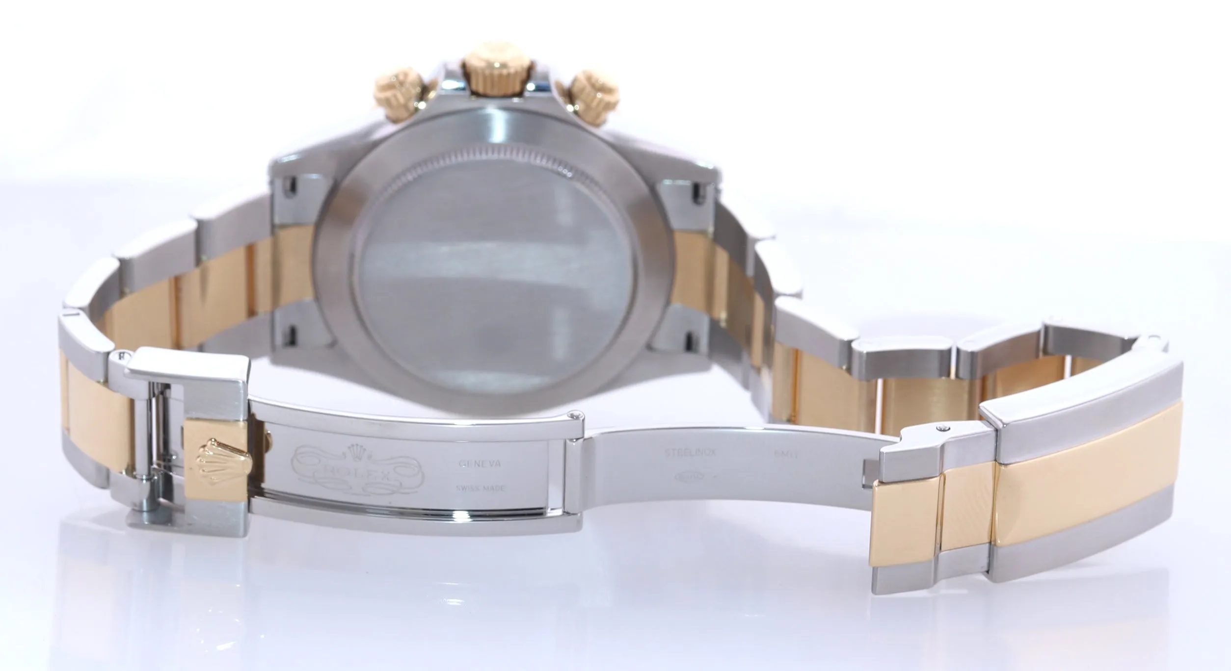 2015 Rolex Daytona 116523 Chronograph White Steel Yellow Gold Two Tone Watch Box