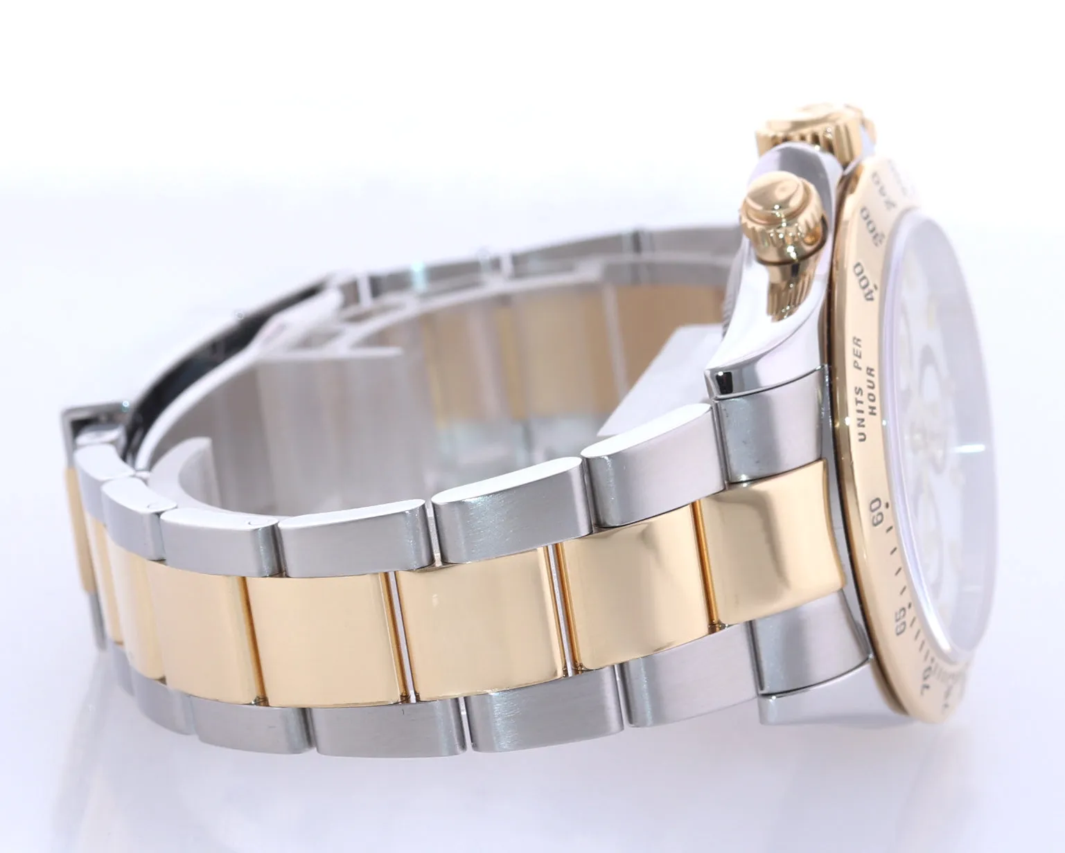 2015 Rolex Daytona 116523 Chronograph White Steel Yellow Gold Two Tone Watch Box