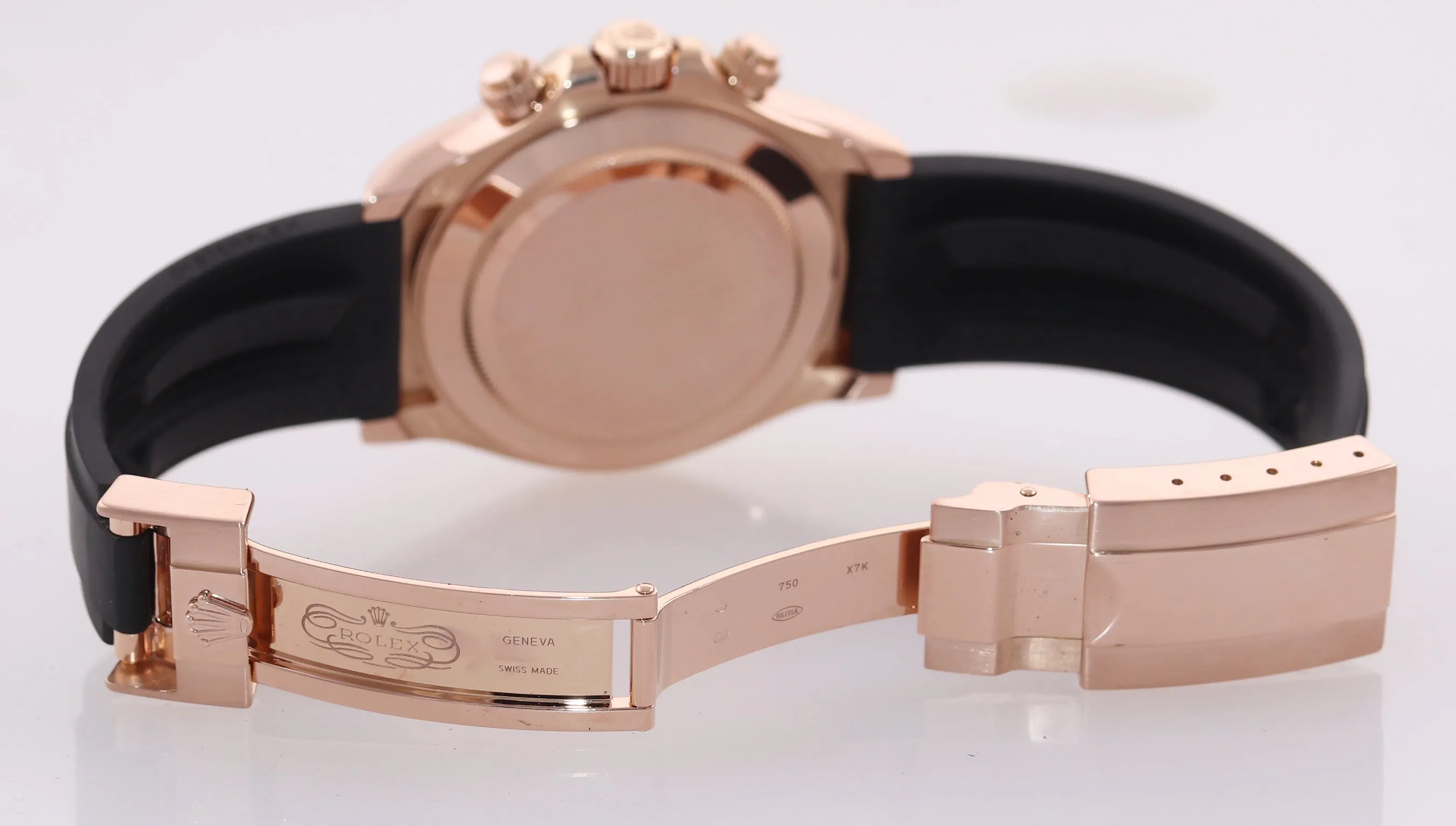 2016 Rolex Daytona Chocolate Oysterflex Ceramic 116515 18K Rose Gold 40mm Watch