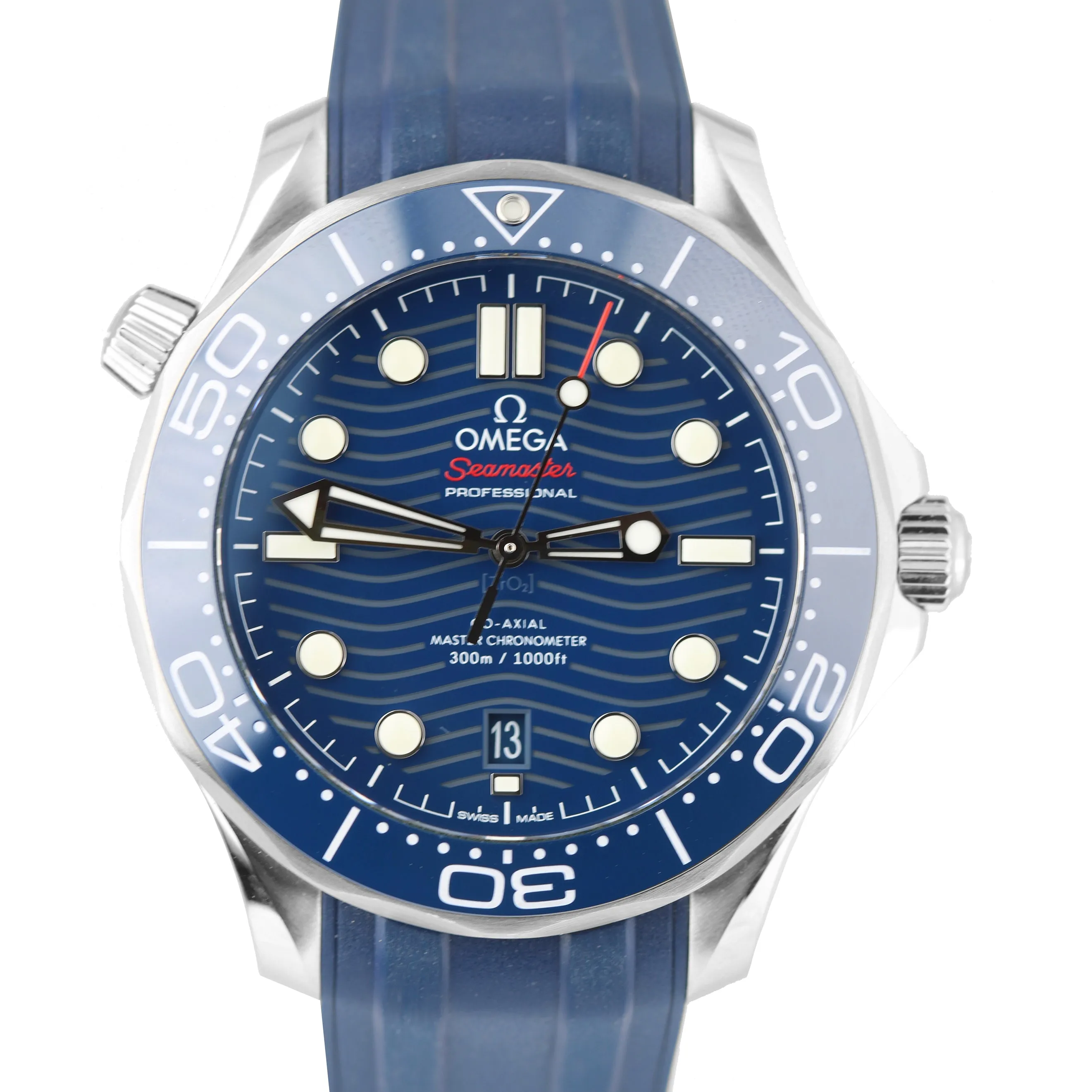 2018 Omega Seamaster Diver 300M 42mm Blue Wave 210.32.42.20.03.001 Steel Watch