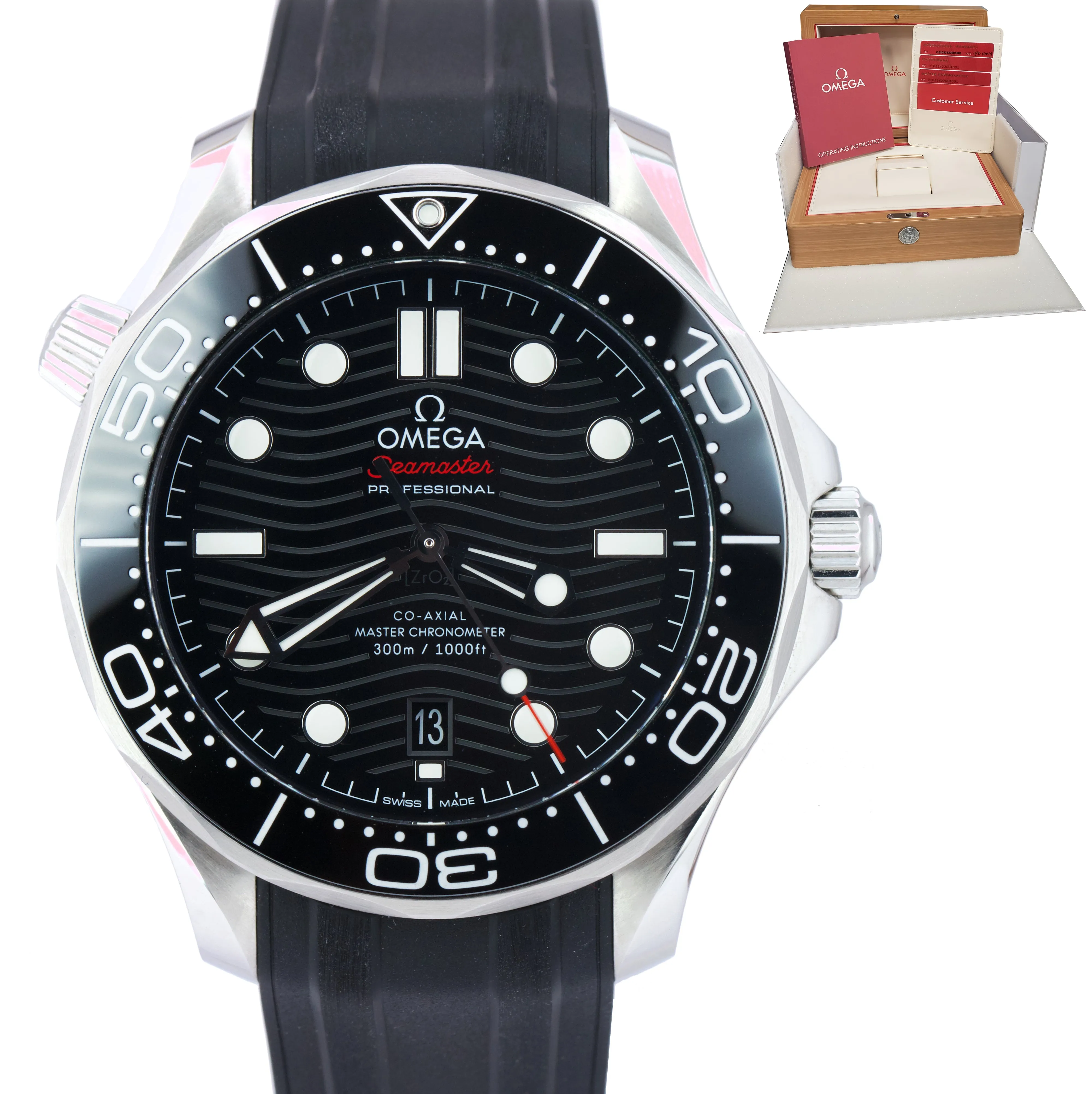 2019 Omega Seamaster Diver 300M 42mm Co-Axial Black Watch 210.30.42.20.01.001