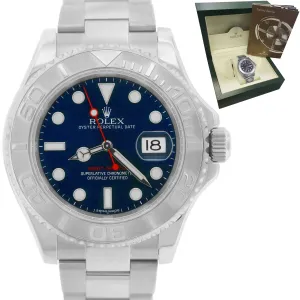 2019 Rolex Yacht-Master Stainless Steel Platinum Blue 40mm Swiss Watch 116622