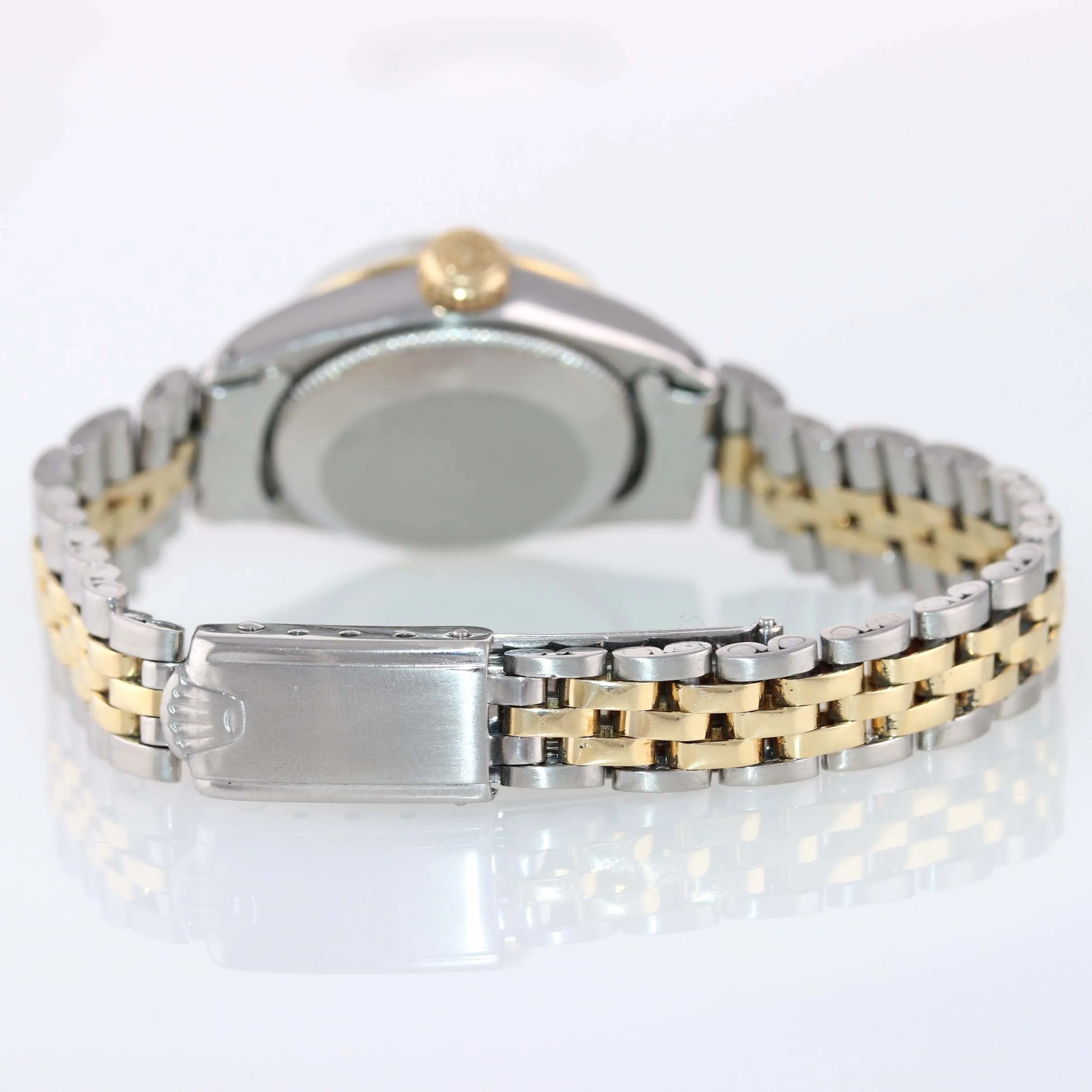 2019 SERVICE Ladies Rolex Date 6516 Two Tone 14k Gold Steel Champagne Watch Box