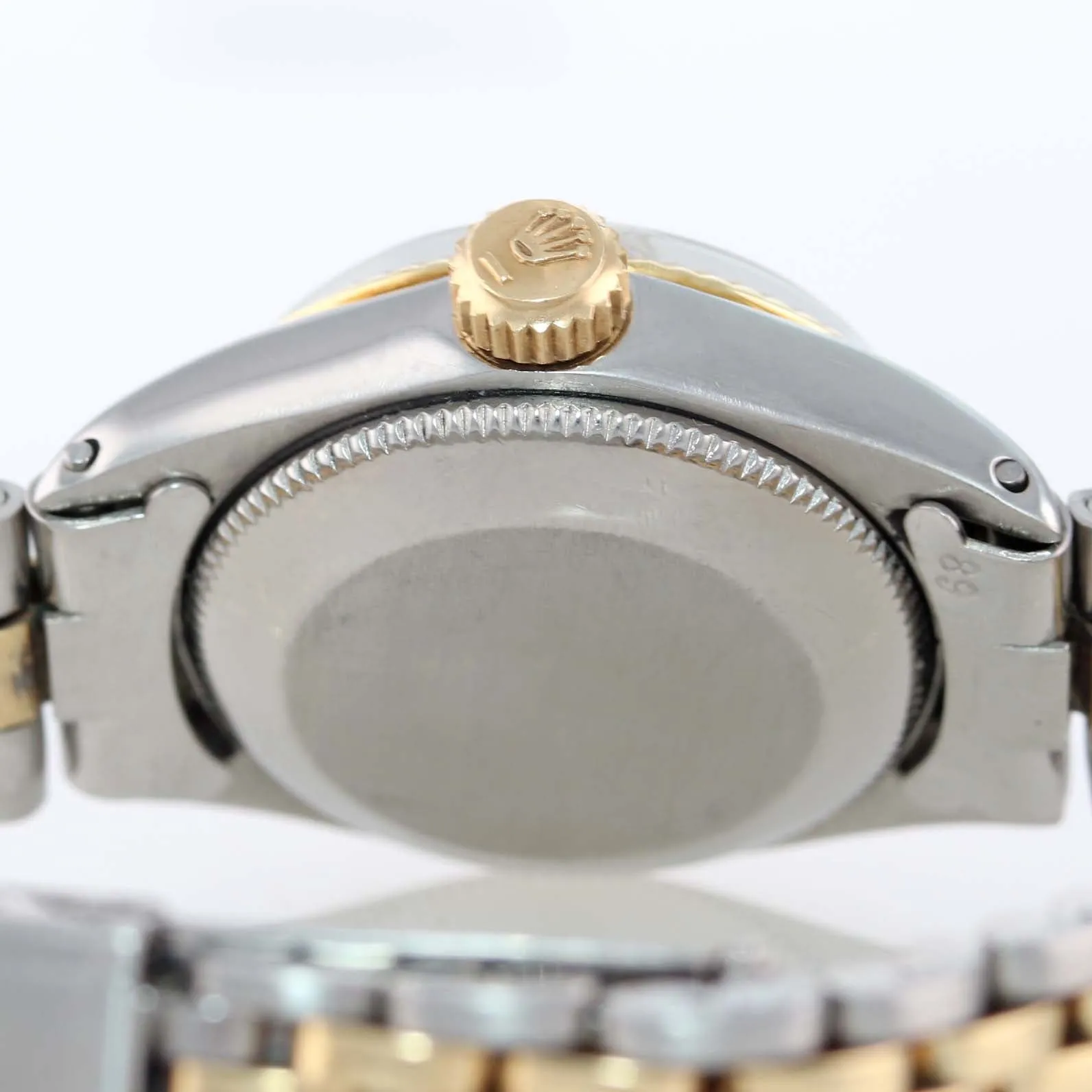 2019 SERVICE Ladies Rolex Date 6516 Two Tone 14k Gold Steel Champagne Watch Box