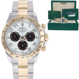 2020 RSC Paper Rolex Daytona 116523 White Panda Steel Yellow Gold Two Tone Watch