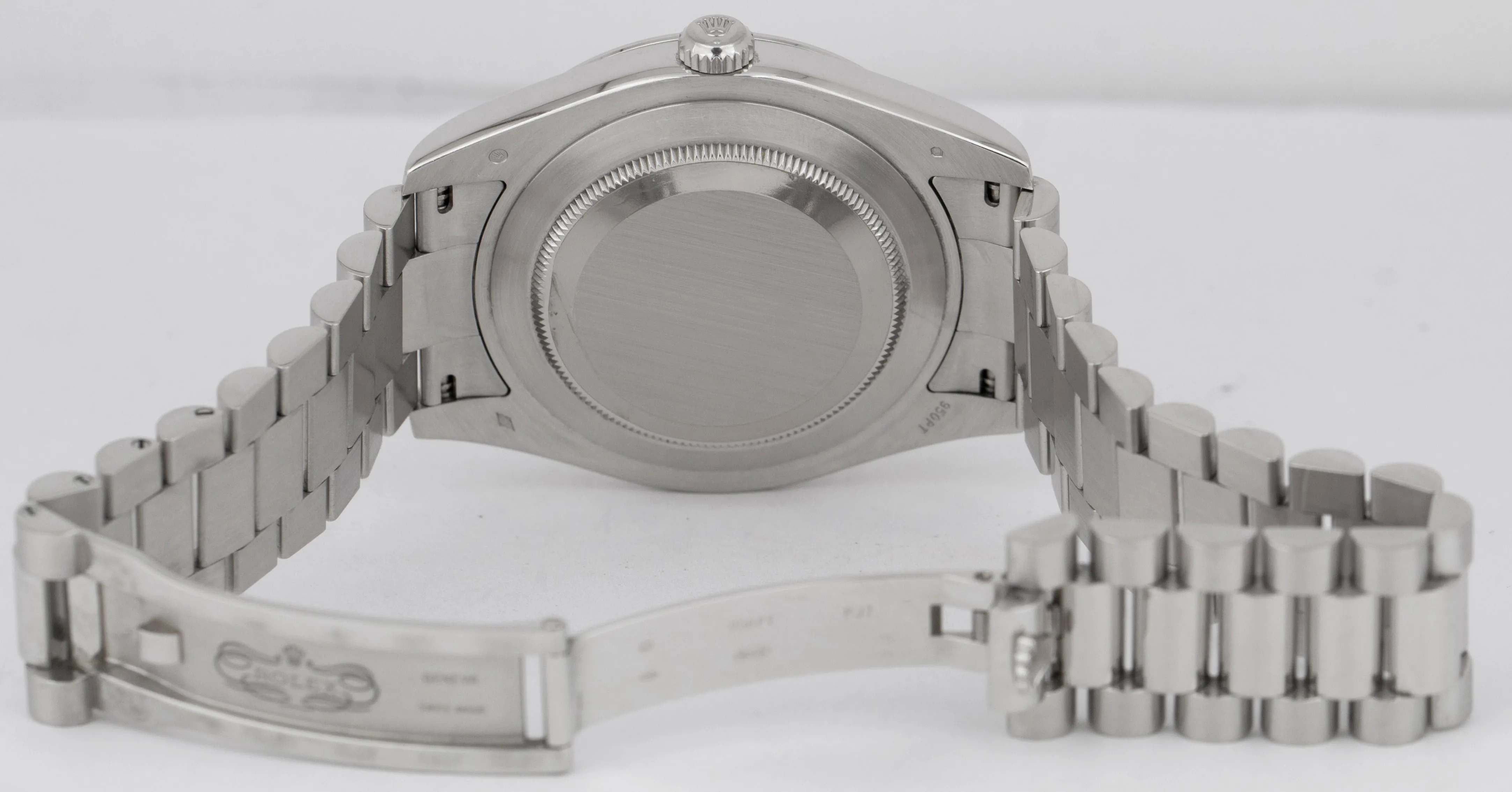 2021 NEW PAPERS UNPOL. Rolex Day-Date Presidential 36mm 950 Platinum 218206 BOX