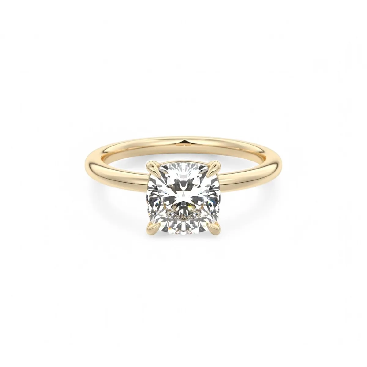 2.0CT Cushion Cut Lab Grown Diamond Solitaire Engagement Ring
