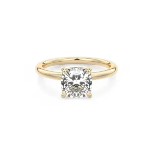 2.0CT Cushion Cut Lab Grown Diamond Solitaire Engagement Ring