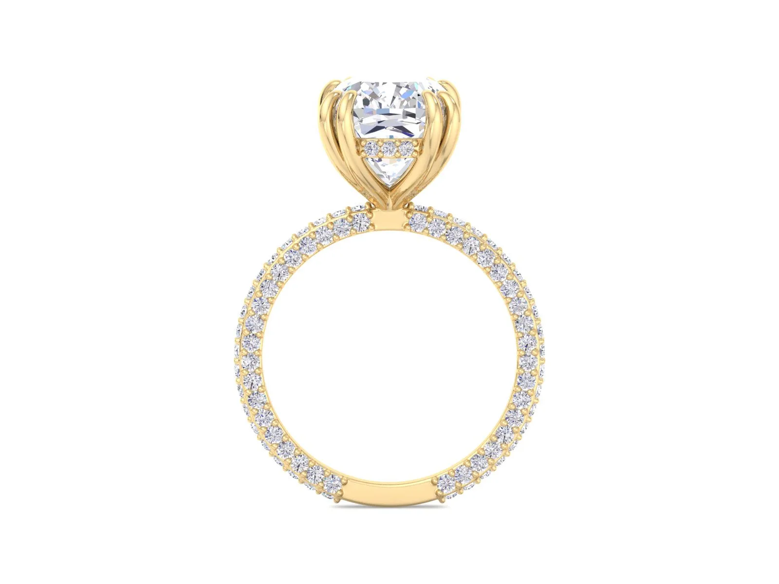 2.0ct Elongated Cushion Cut Diamond Engagement Ring Gift For Her
