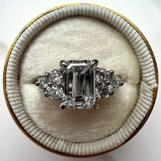3/4 Carat Emerald Cut Diamond - G VS2 - 0.84ct - 97587