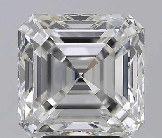 4CT Engagement Ring 18K Gold Natural Diamond E VS2 Asscher Cut AGS Certified