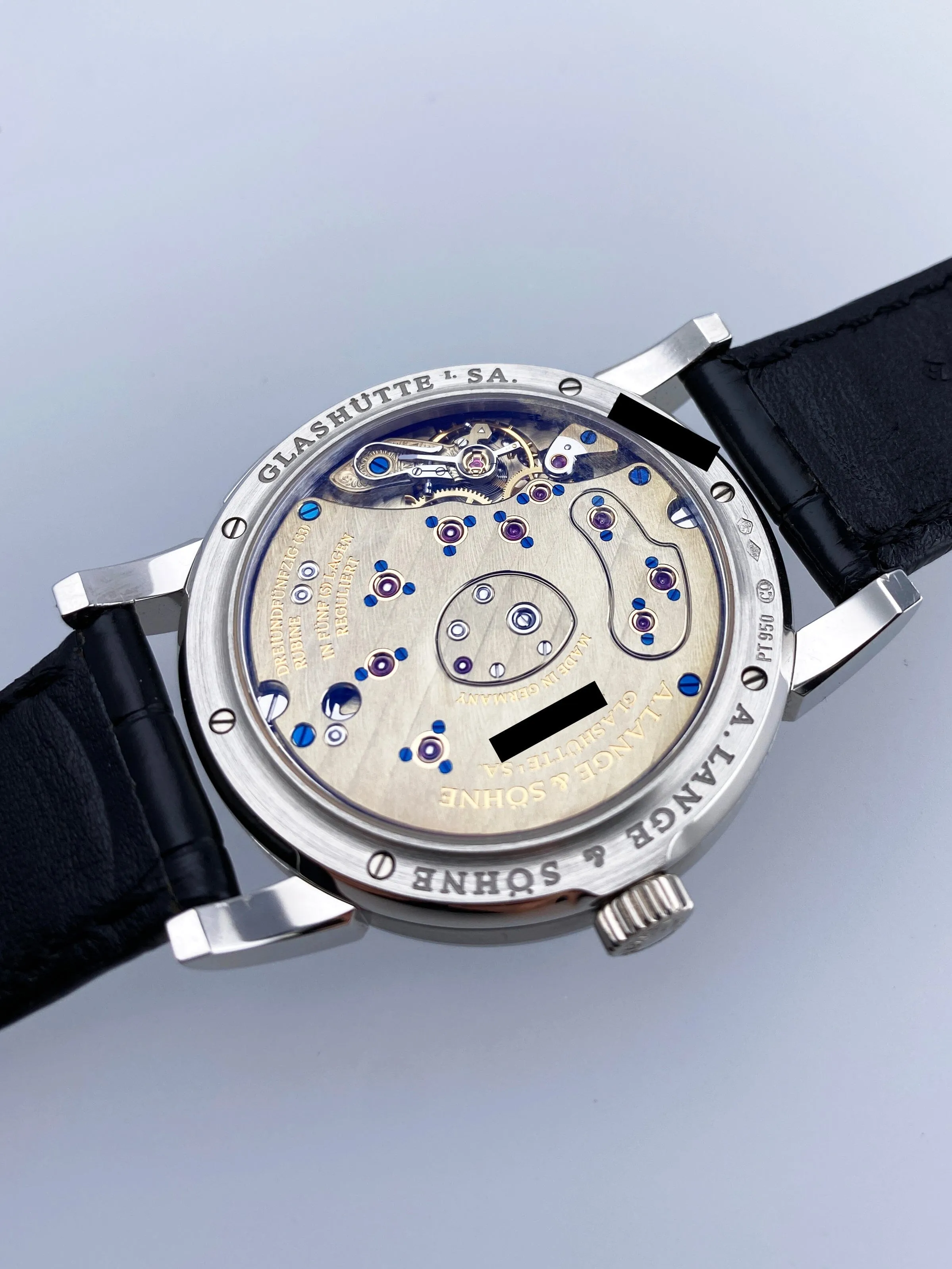 A. Lange & Sohne Lange 1 101.025 Silver Dial Platinum Mens Watch With Papers