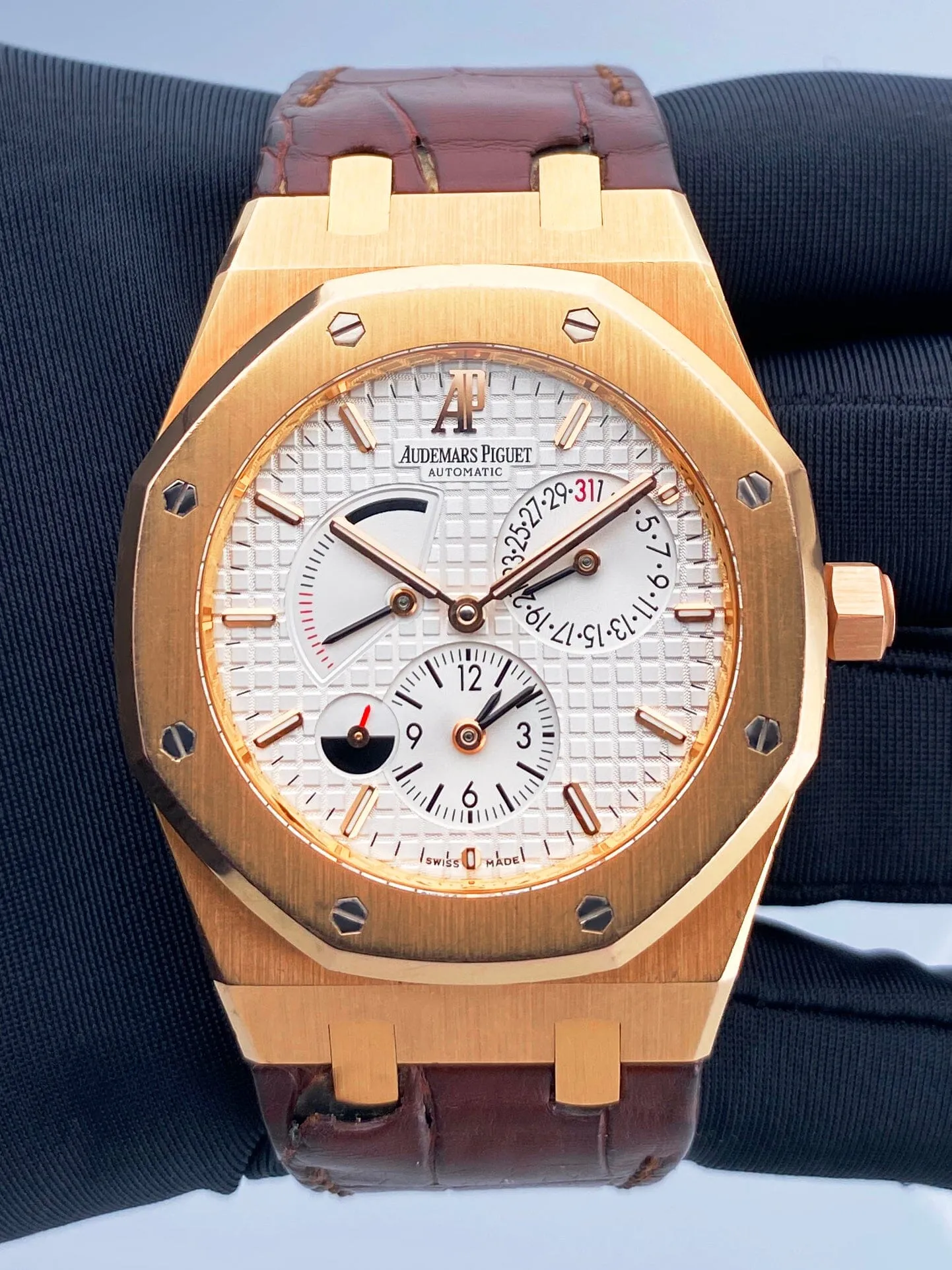 Audemars Piguet Royal Oak 26120OR Dual Time Mens Watch Box Papers