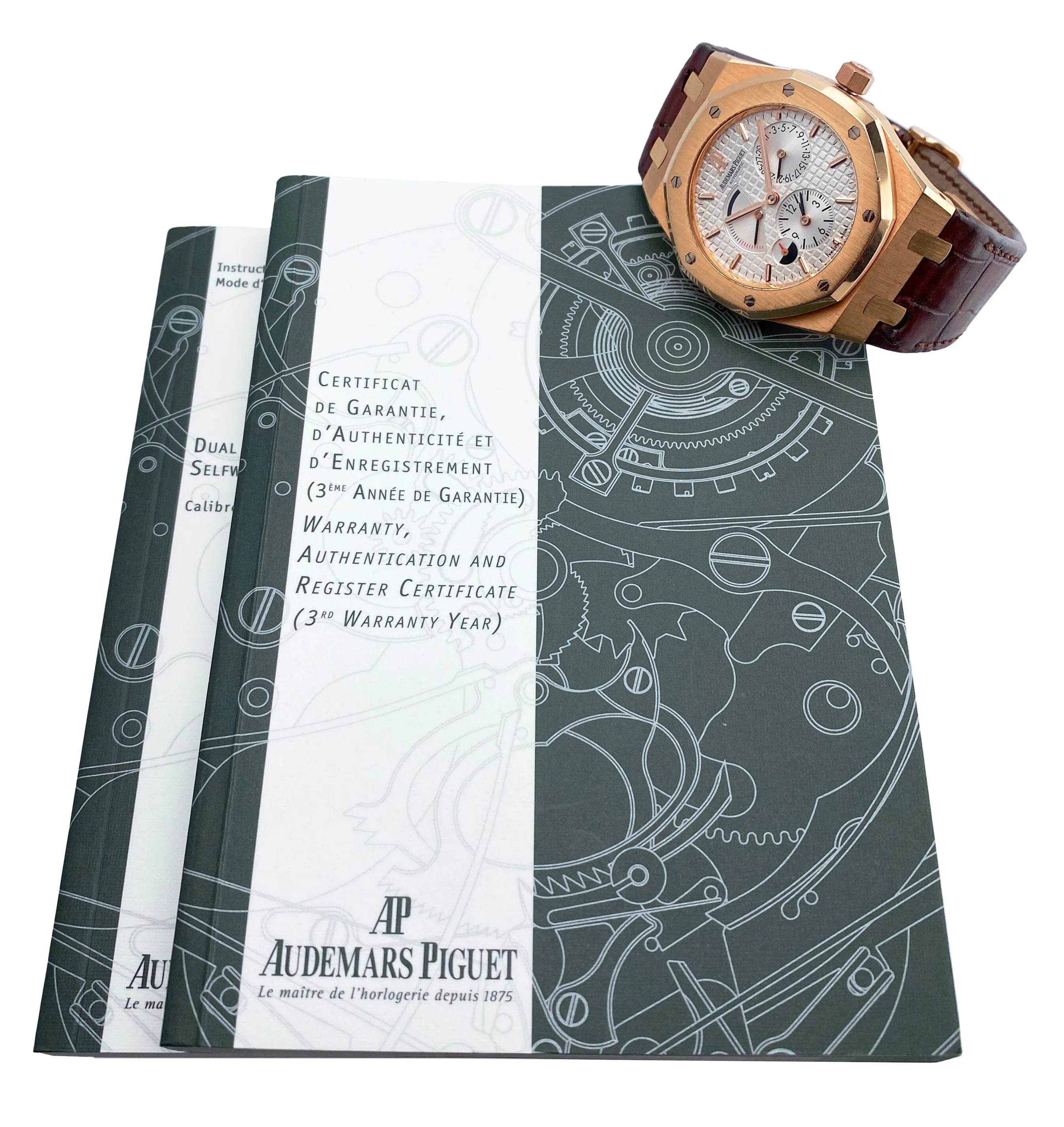 Audemars Piguet Royal Oak 26120OR Dual Time Mens Watch Box Papers