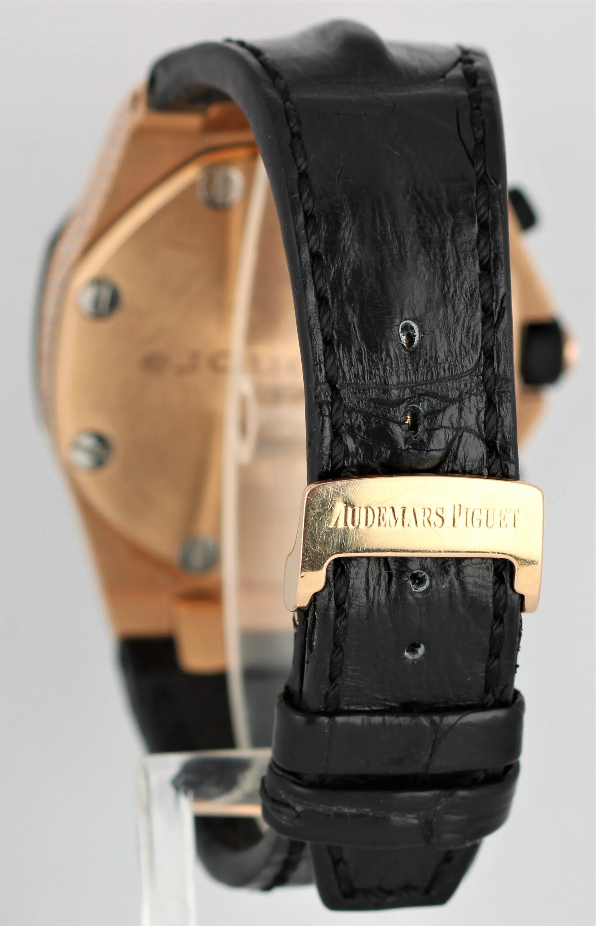Audemars Piguet Royal Oak Offshore 18k Rose Gold 3.10ctw Gray 42mm 25940OK Watch