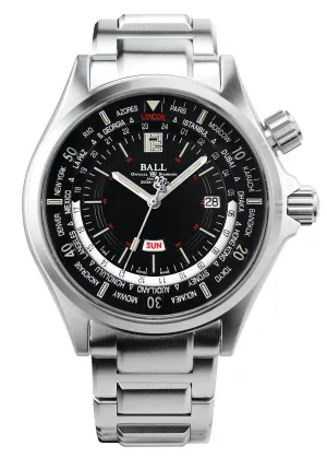 Ball Engineer Master II Diver Worldtime DG2022A Black Dial Mens Watch With Box