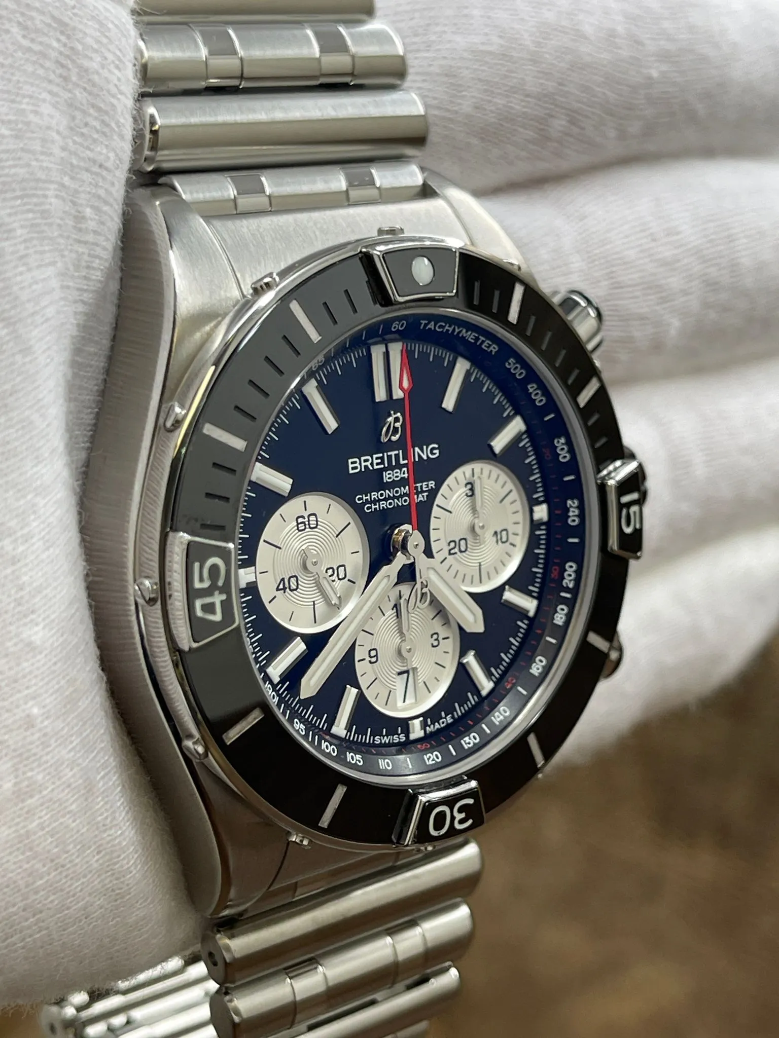 Breitling Super Chronomat B01 AB0136 Black Panda Dial Automatic Men's Watch