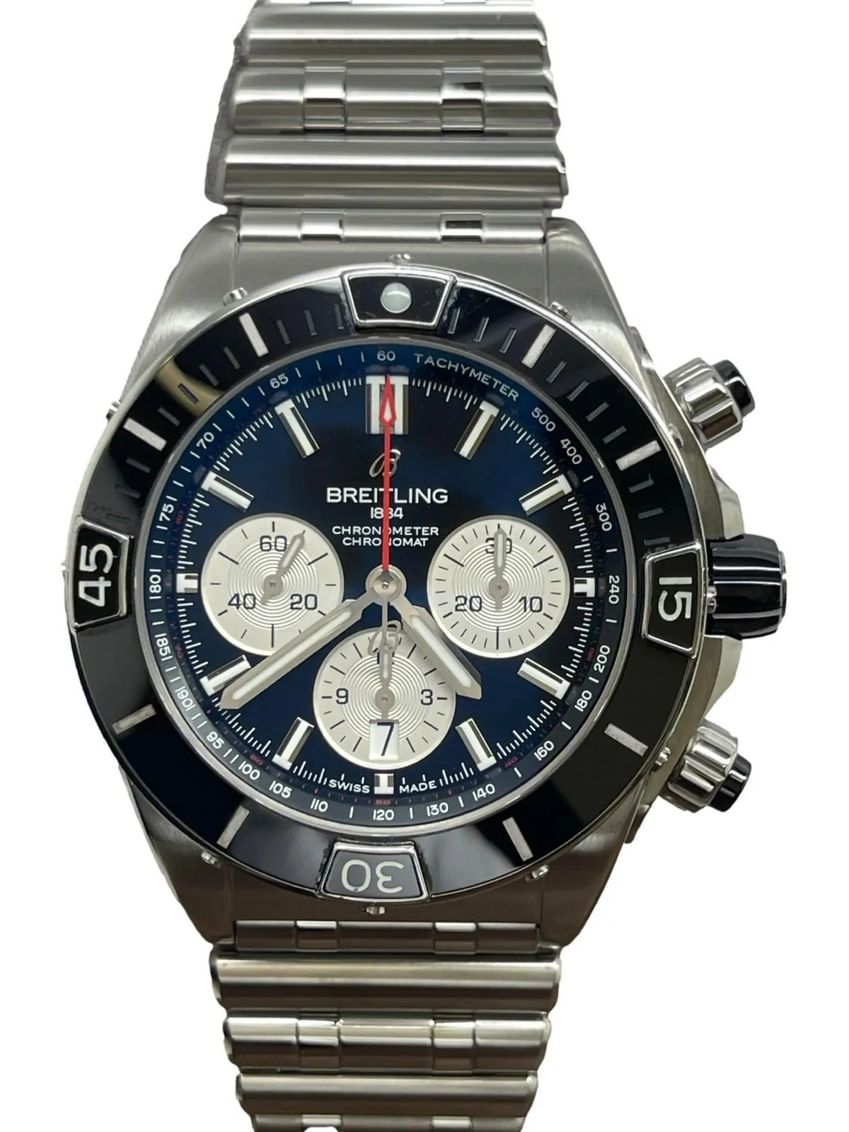 Breitling Super Chronomat B01 AB0136 Black Panda Dial Automatic Men's Watch