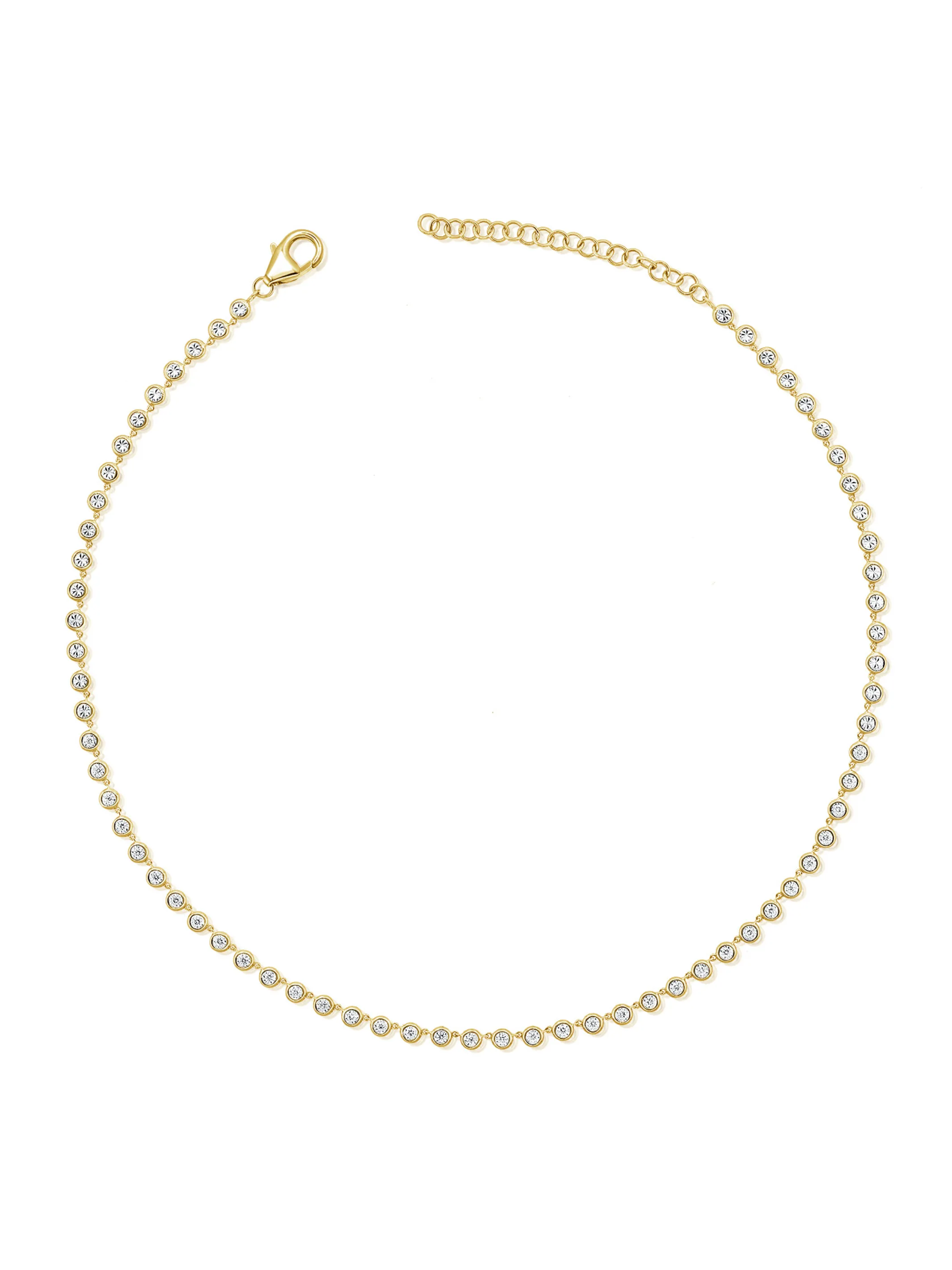 Bryn Endless Bezel Necklace 14K