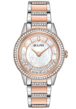 Bulova Crystal Quartz Turn Style Women's Watch 98L246