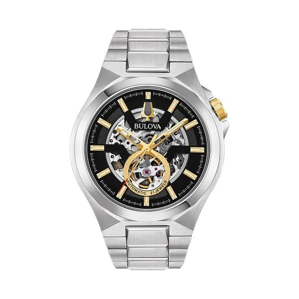 Bulova Maquina Mens Automatic Stainless Steel Watch