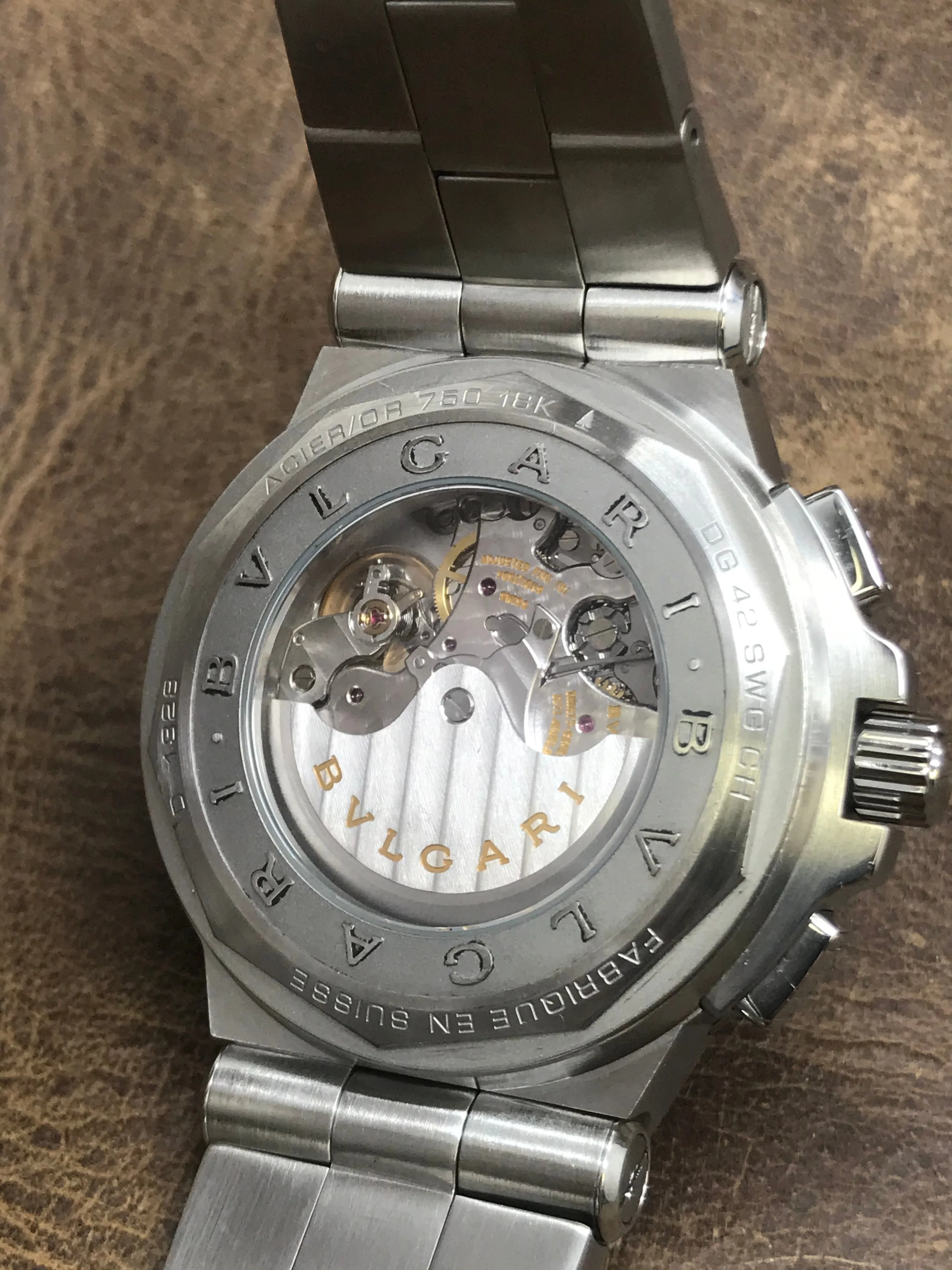 BVLGARI Diagono DG42SWGCH Gray Dial Automatic  Men's Watch