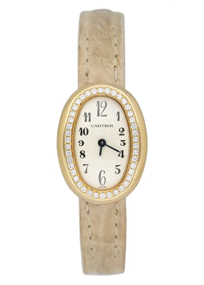 Cartier Baignoire Mini WB504731 Diamond 18k Yellow Gold Ladies Watch
