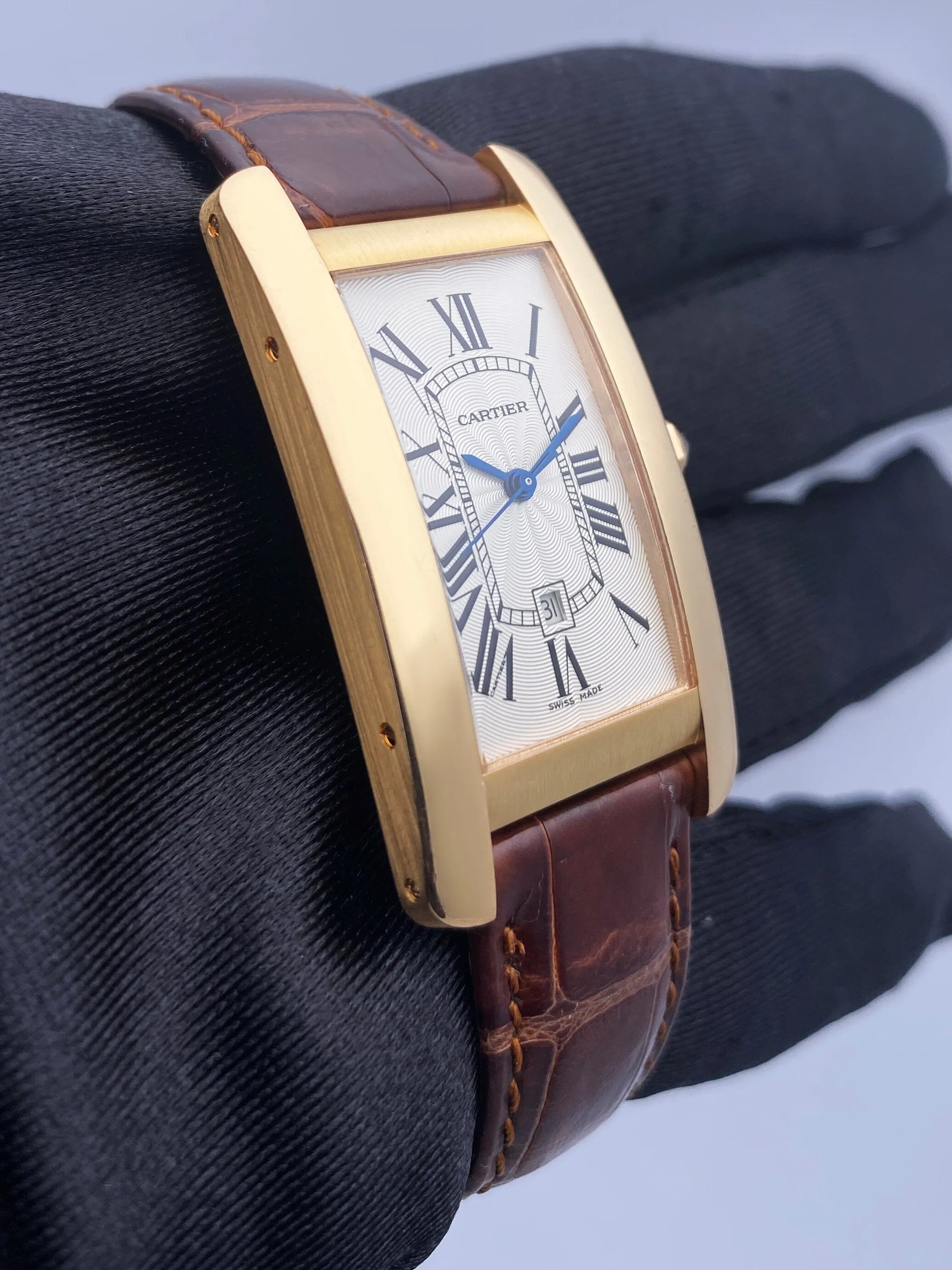 Cartier Tank Americaine W2620030 18K Rose Gold Watch