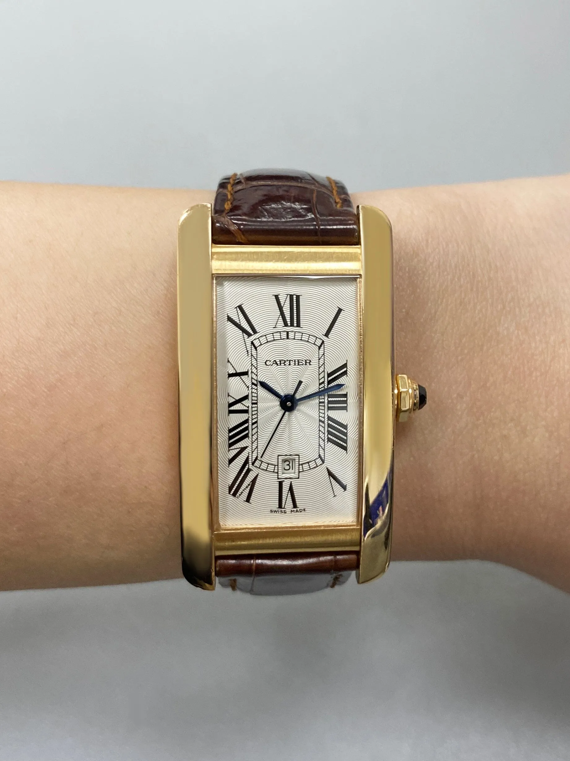 Cartier Tank Americaine W2620030 18K Rose Gold Watch