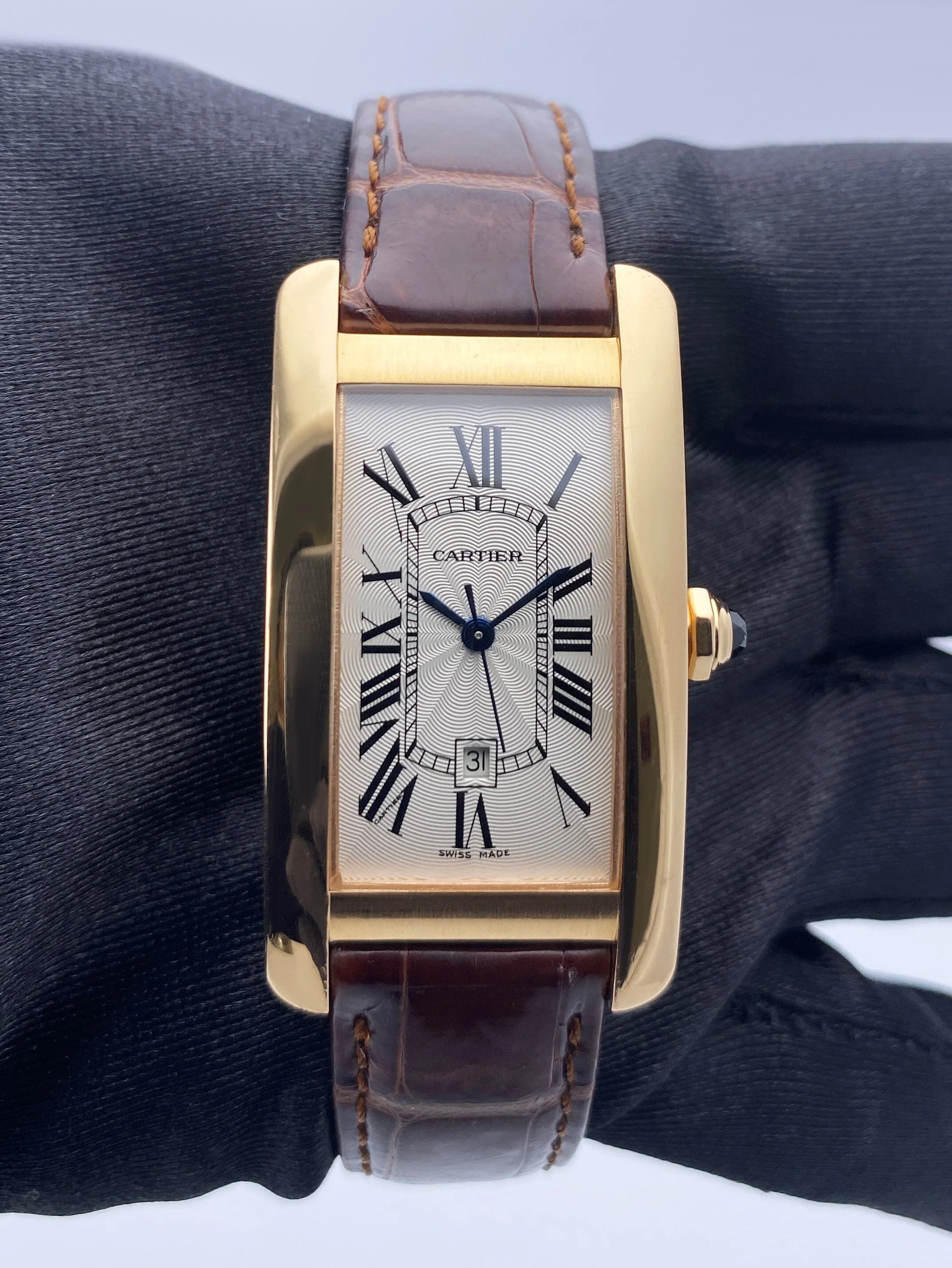 Cartier Tank Americaine W2620030 18K Rose Gold Watch