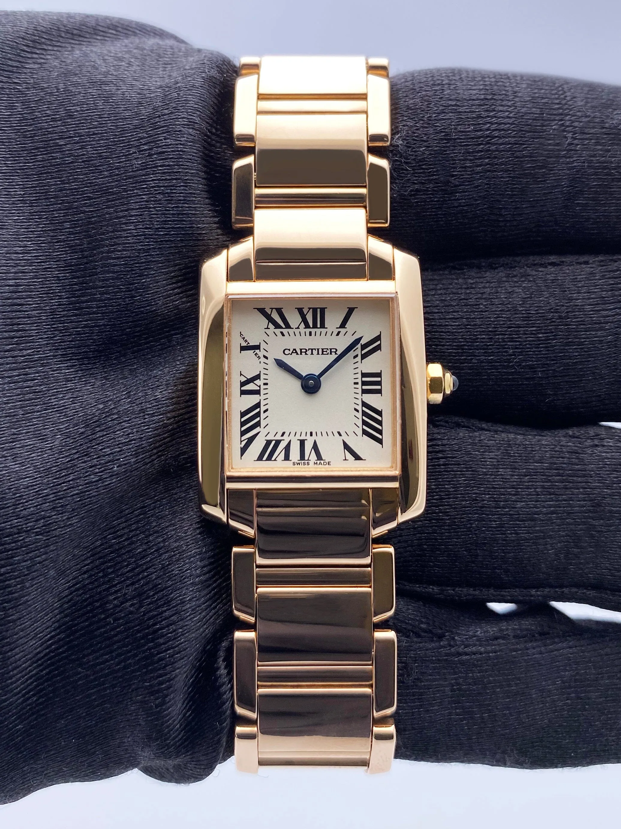 Cartier Tank Francaise W500264H 18K Rose Gold Ladies Watch
