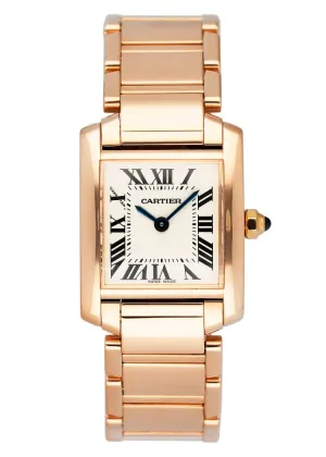 Cartier Tank Francaise W500264H 18K Rose Gold Ladies Watch