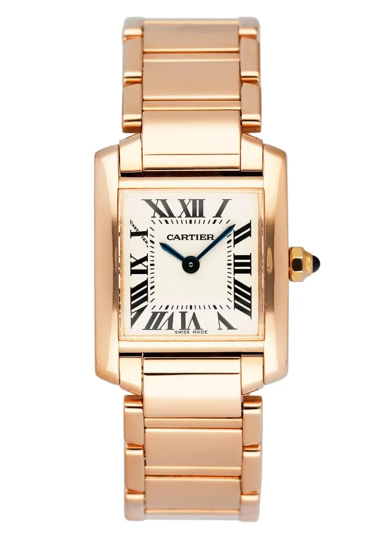 Cartier Tank Francaise W500264H 18K Rose Gold Ladies Watch