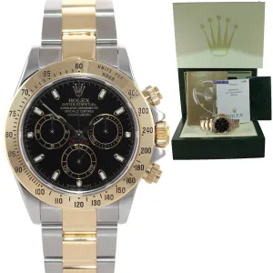 CASEBACK STICKER PAPERS Rolex Daytona 116523 Steel Gold Two Tone Black Watch