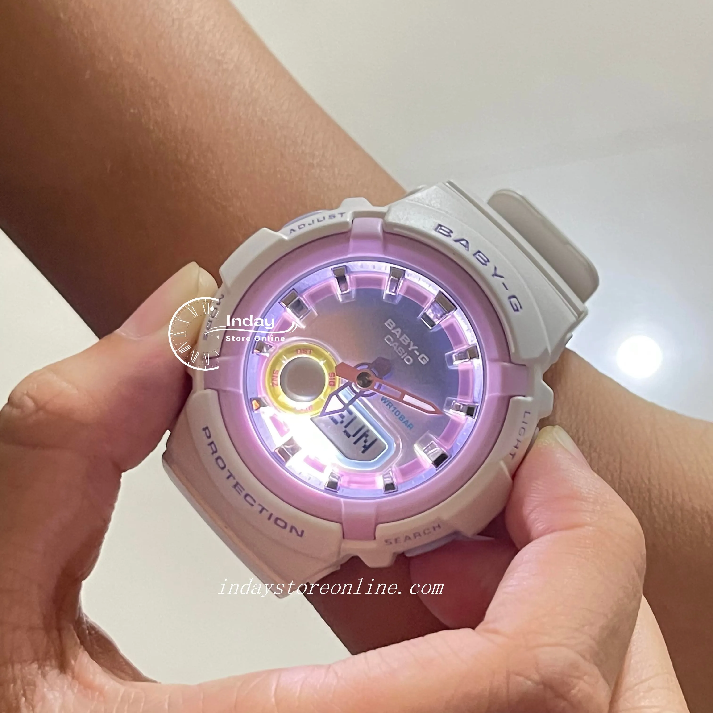 Casio Baby-G Women's Watch BGA-280PM-7A Resin Band Mineral Glass Shock Resistant