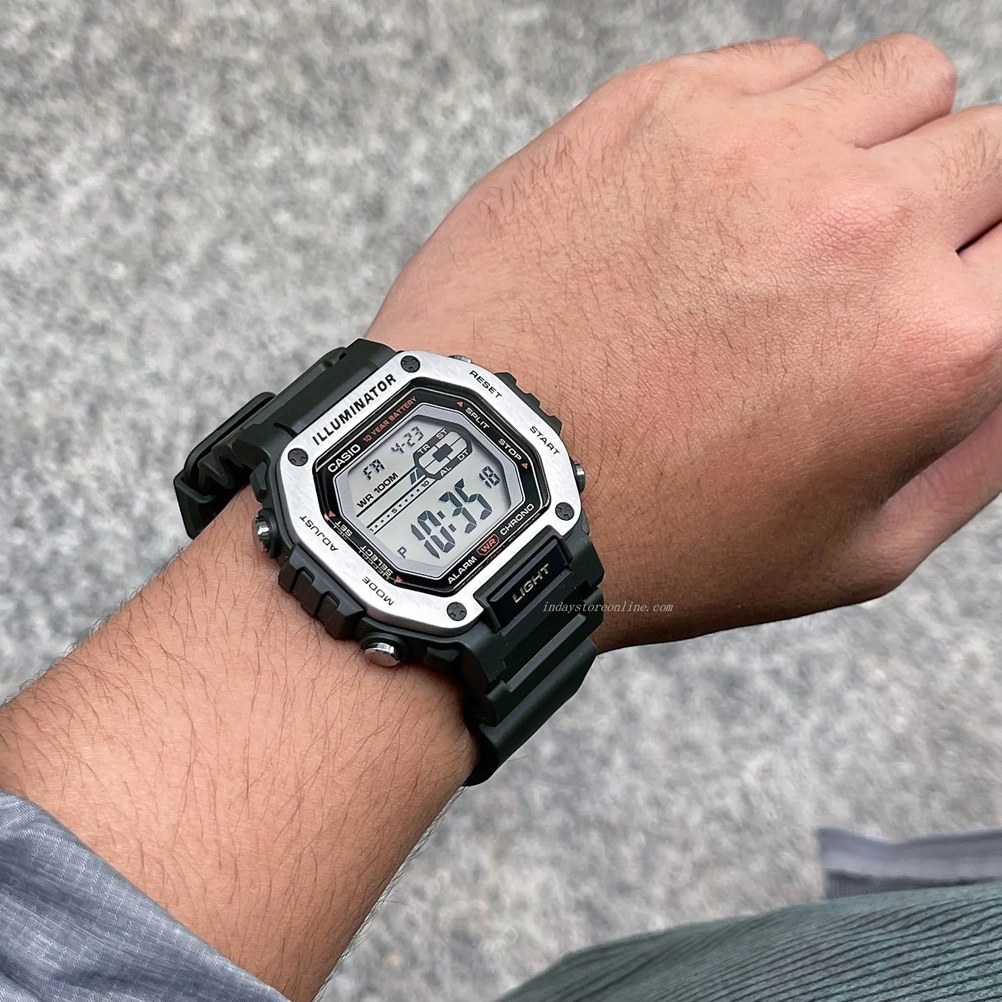 Casio Digital Men's Watch MWD-110H-3A Digital Resin Band Resin Glass Battery life: 10 years