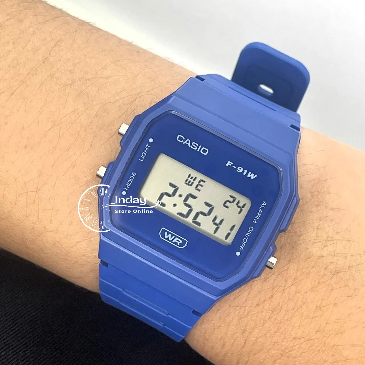 Casio Digital Women's Watch F-91WB-2A1 Bio-based Resin Band Battery Life: 7 years