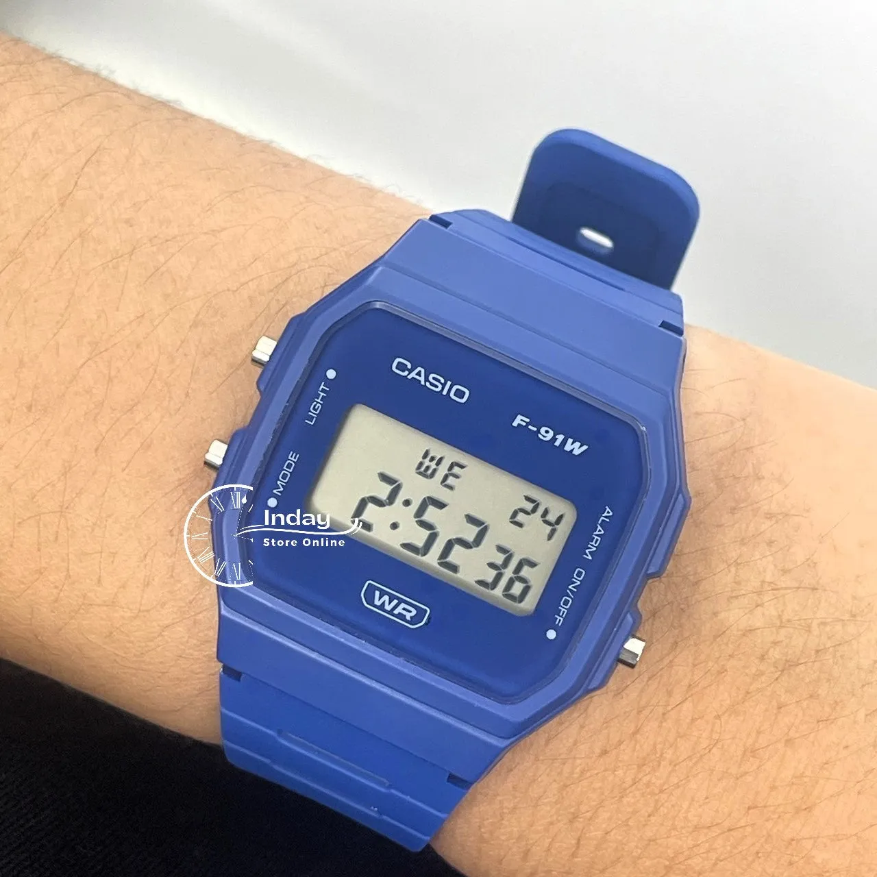 Casio Digital Women's Watch F-91WB-2A1 Bio-based Resin Band Battery Life: 7 years