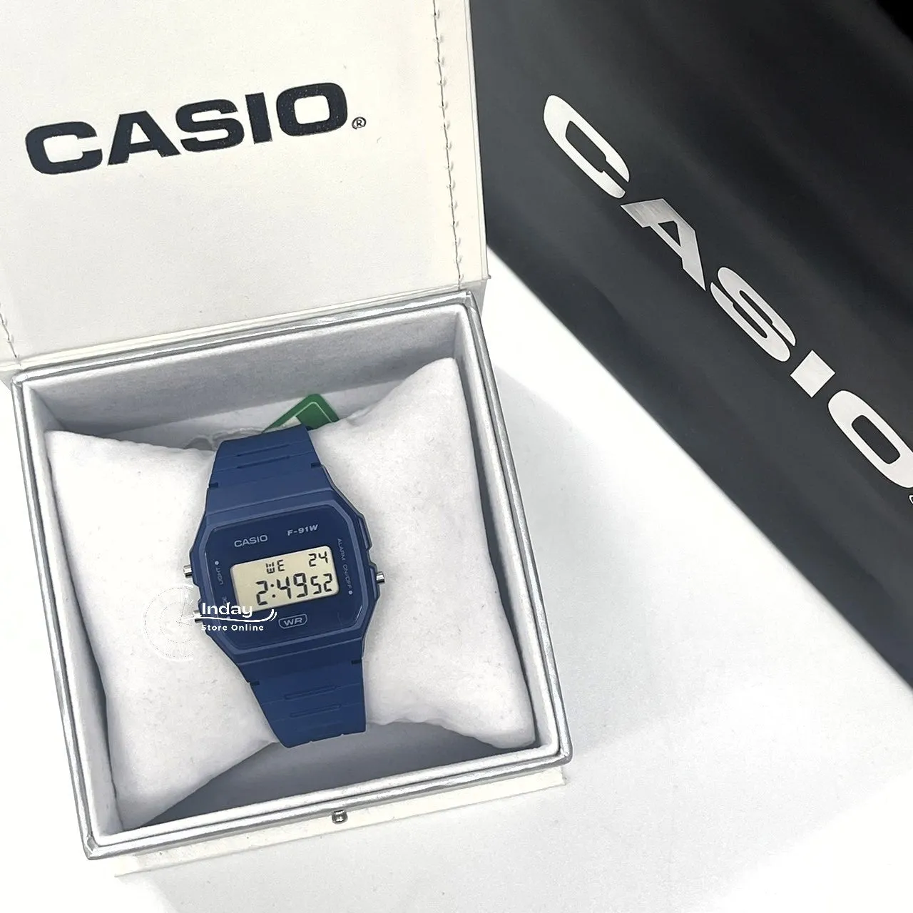 Casio Digital Women's Watch F-91WB-2A1 Bio-based Resin Band Battery Life: 7 years