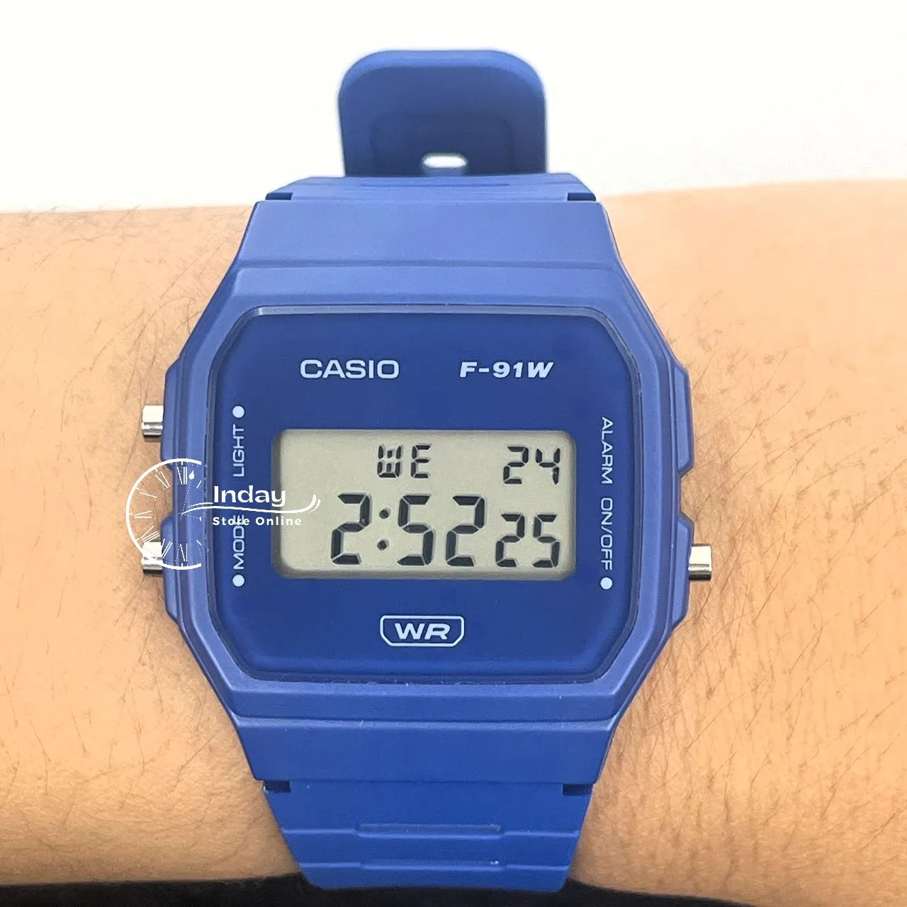 Casio Digital Women's Watch F-91WB-2A1 Bio-based Resin Band Battery Life: 7 years