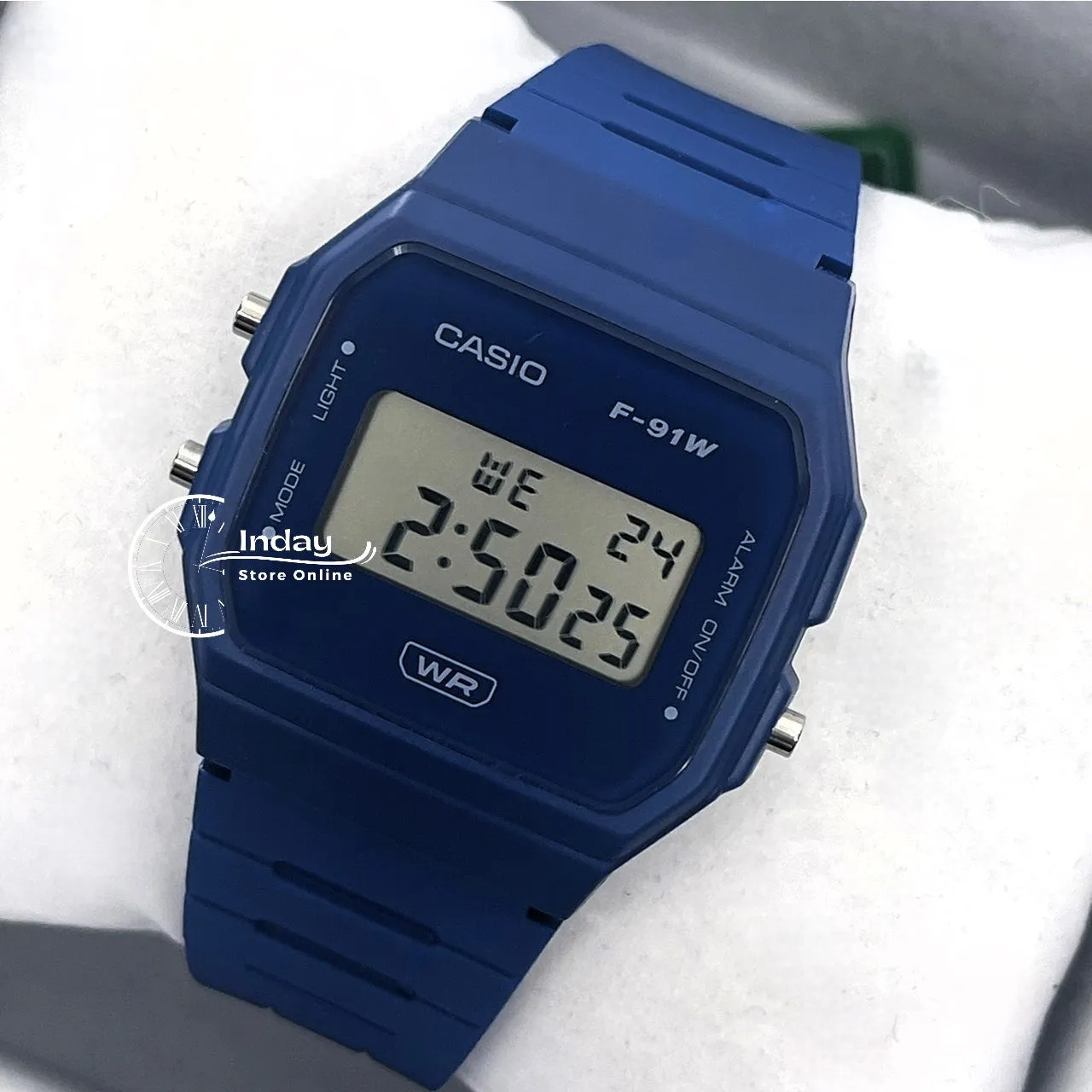 Casio Digital Women's Watch F-91WB-2A1 Bio-based Resin Band Battery Life: 7 years