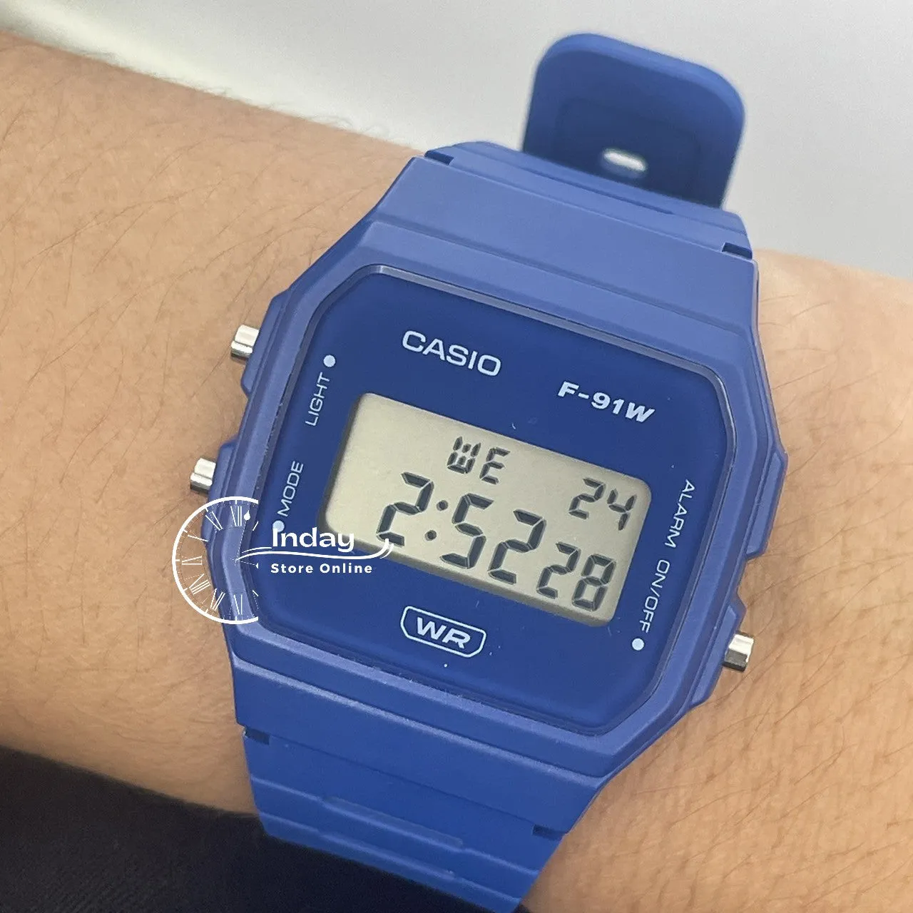 Casio Digital Women's Watch F-91WB-2A1 Bio-based Resin Band Battery Life: 7 years