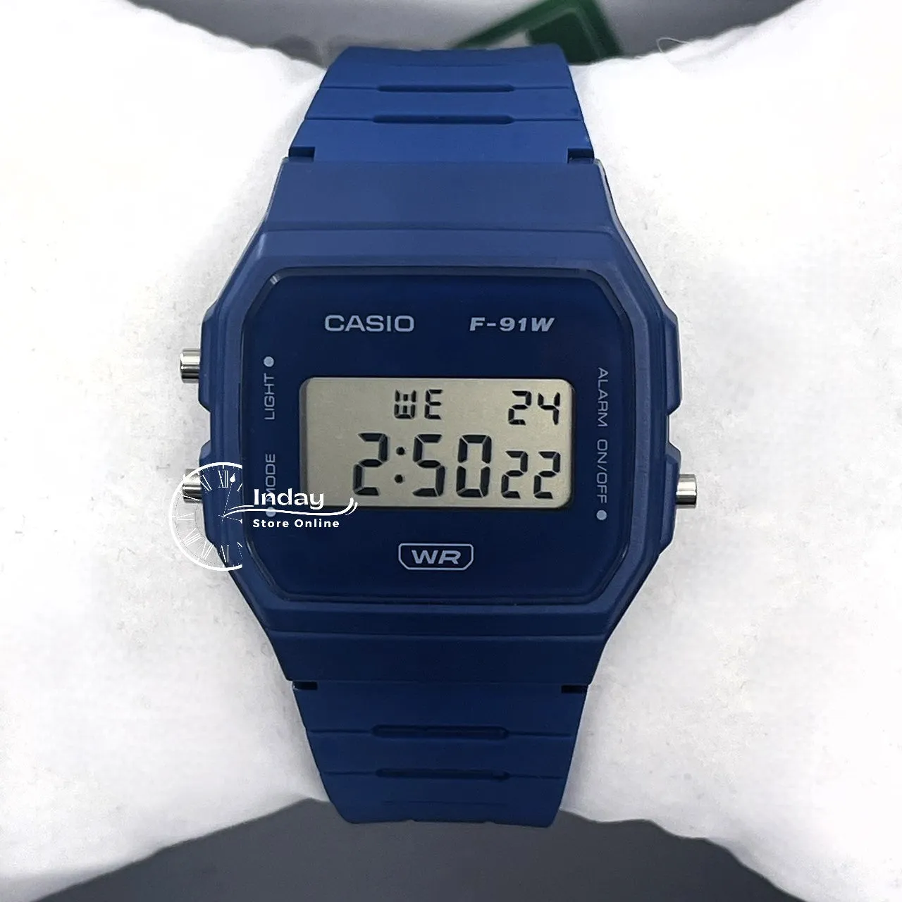 Casio Digital Women's Watch F-91WB-2A1 Bio-based Resin Band Battery Life: 7 years