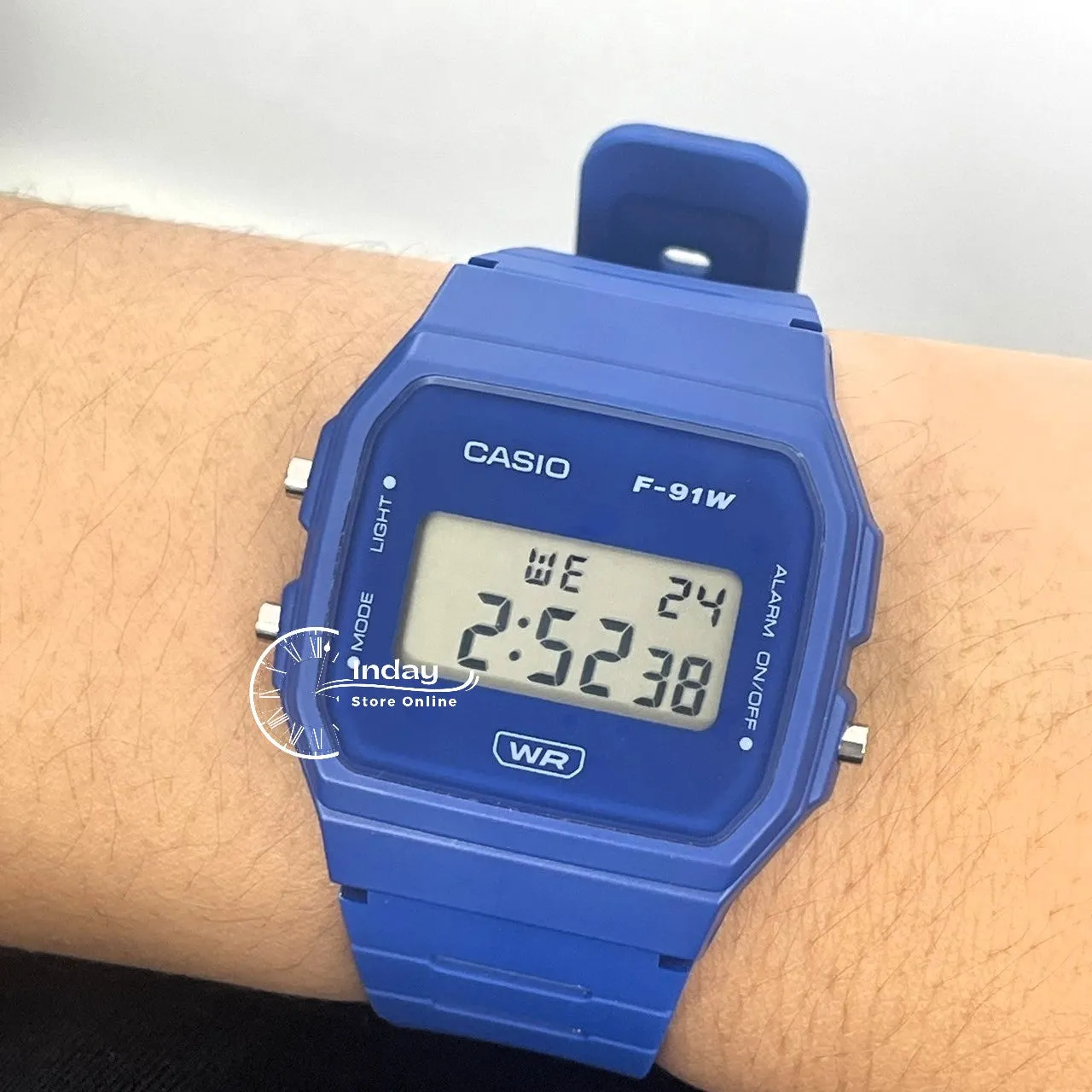 Casio Digital Women's Watch F-91WB-2A1 Bio-based Resin Band Battery Life: 7 years